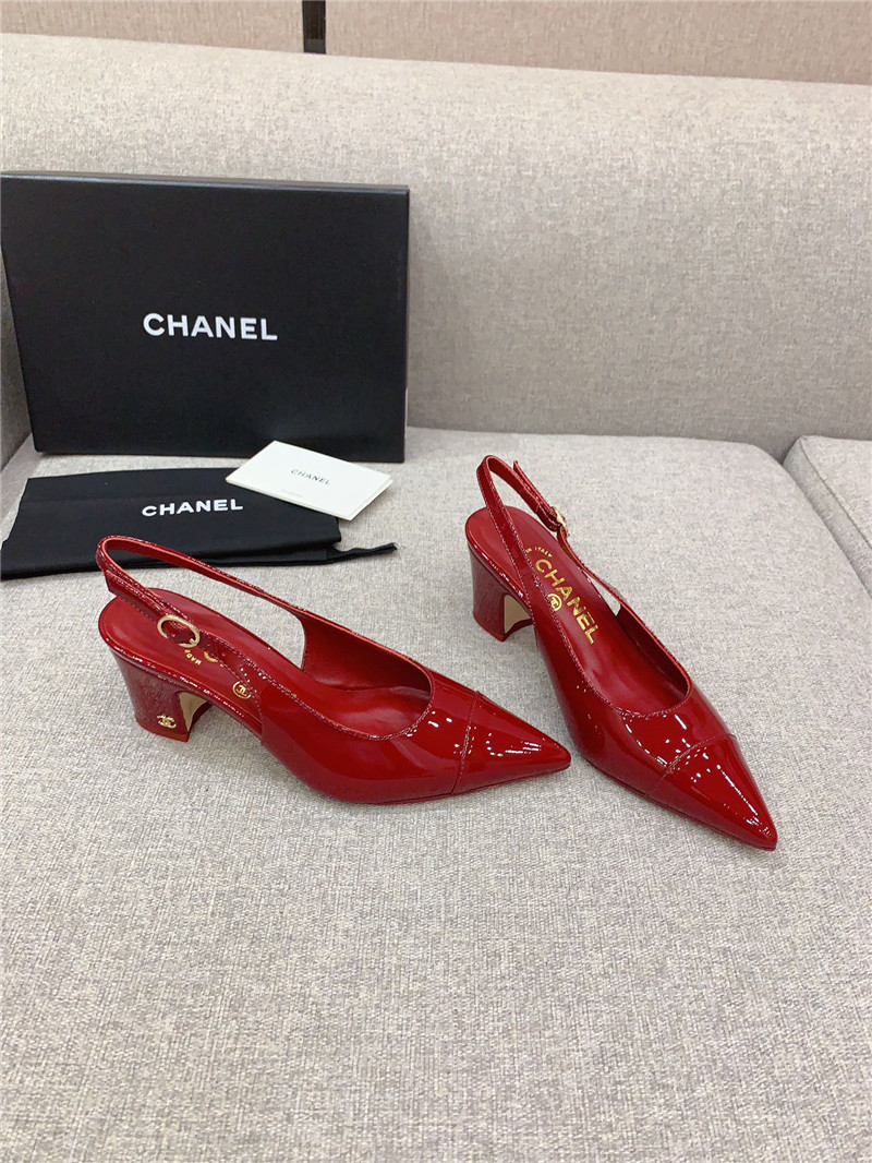 chanel classic sling back thick heel sandals - Sneaker Replica Workshop