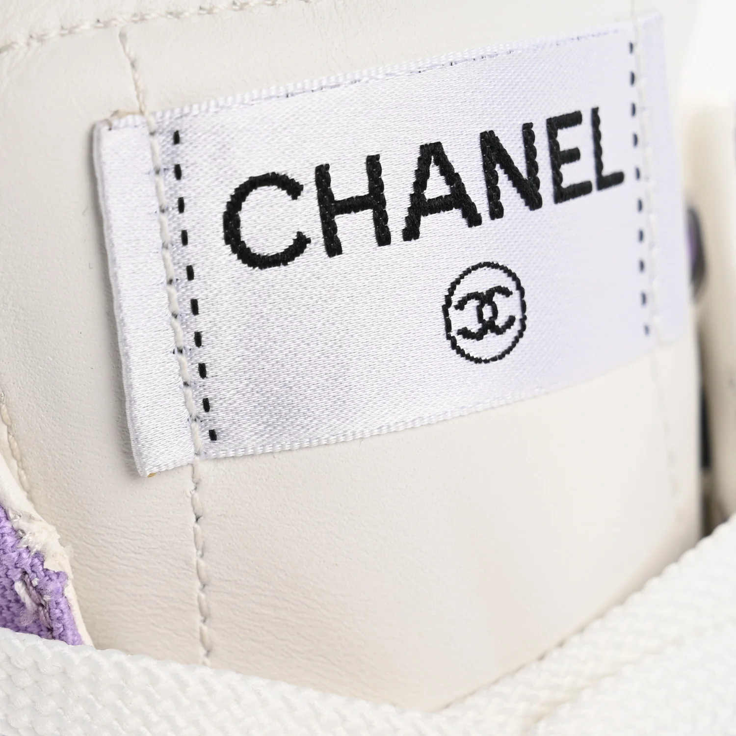 Cotton High Top Sneakers 38 Purple White - Top Club
