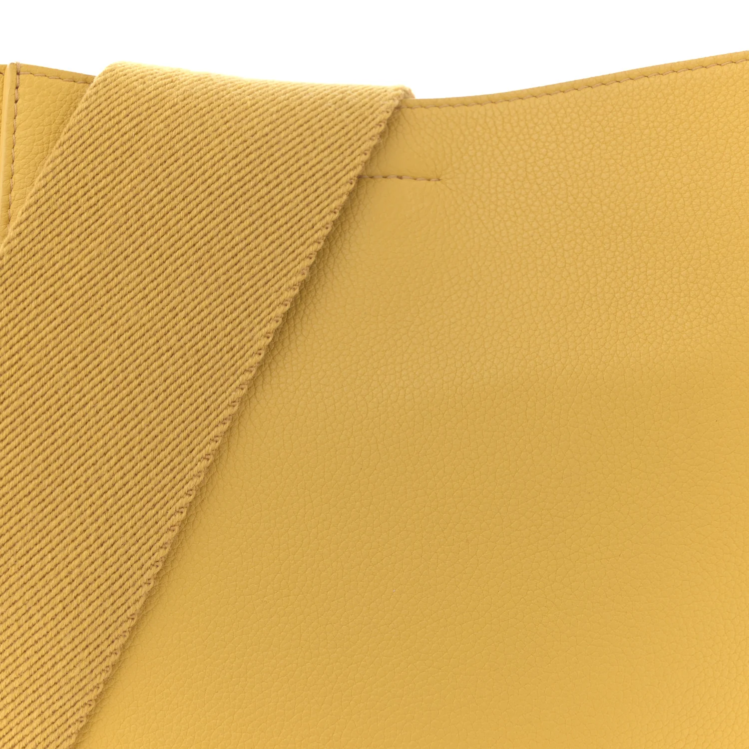 Soft Grained Calfskin Small Sangle Bucket Bag Ocre - Top Club