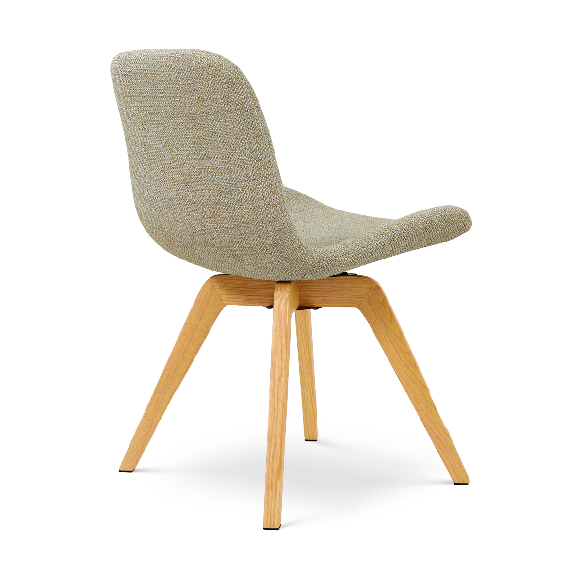 Eetkamerstoel Noor-Fé houten poot taupe melange