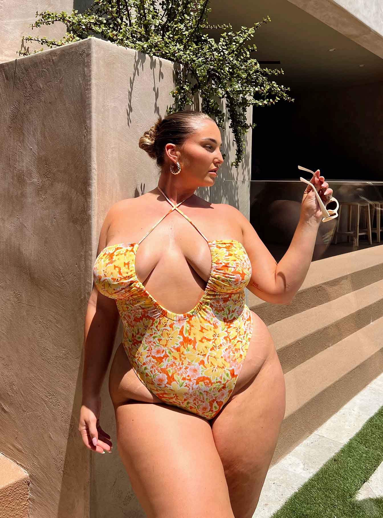 Fern One Piece Yellow Multi Curve