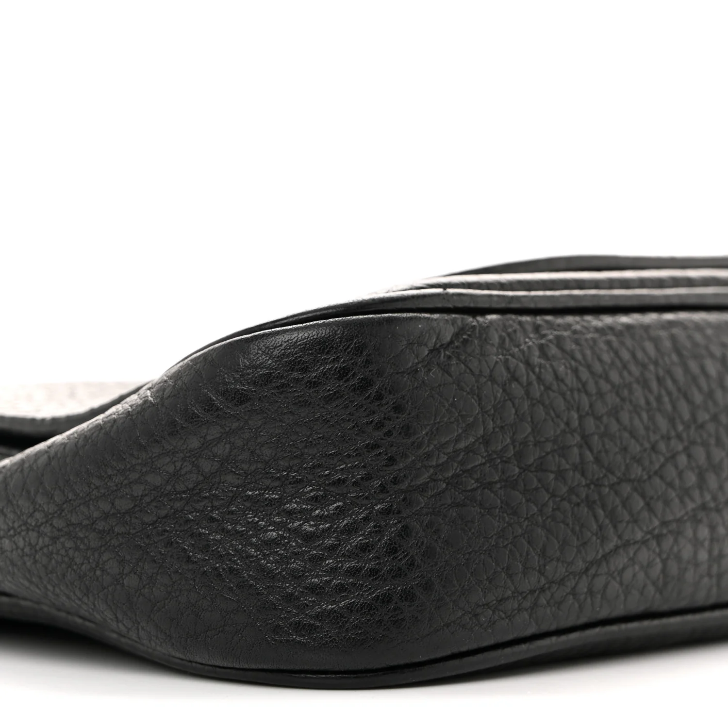 Pebbled Calfskin Small Soho Flap Crossbody Black - Top Club