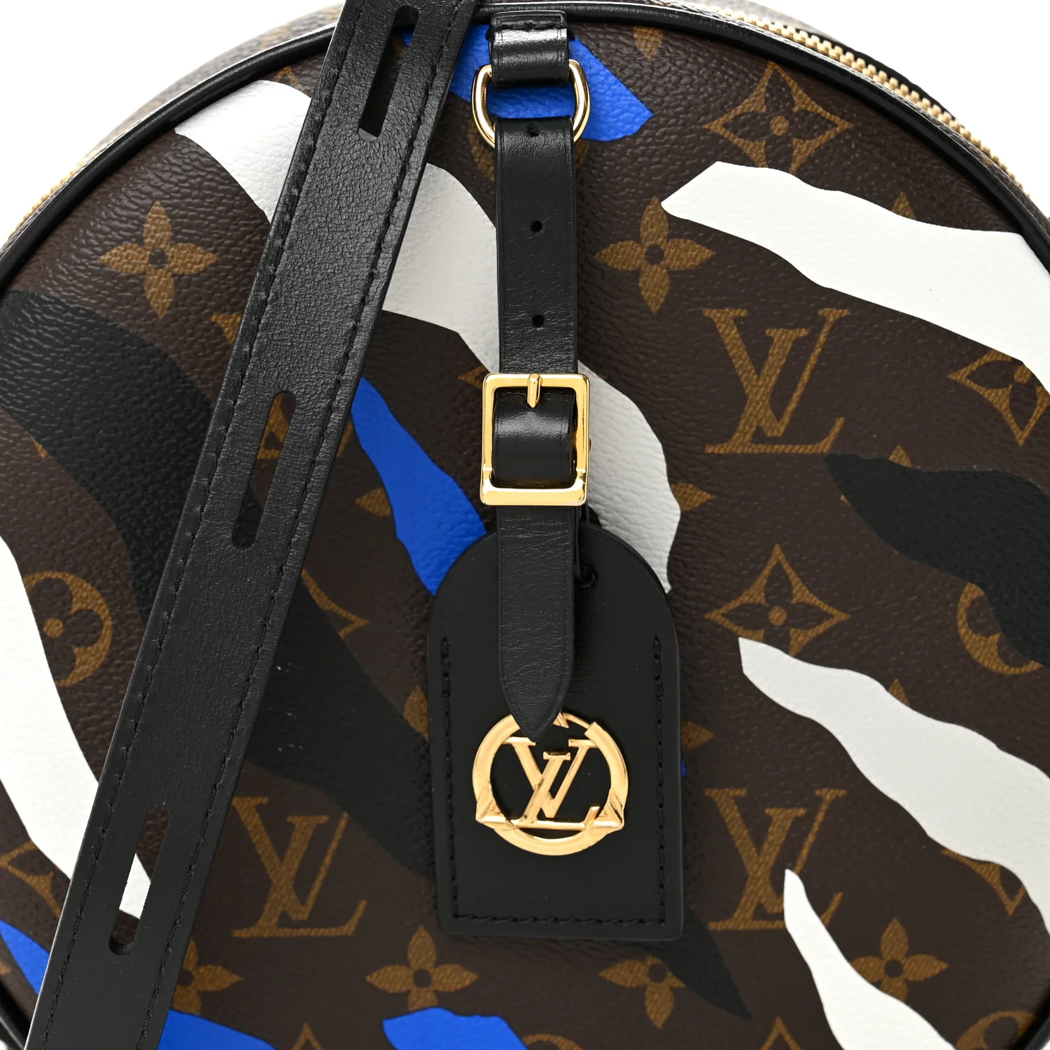 X LOL Monogram Boite Chapeau Souple Blue Silver - Top Club