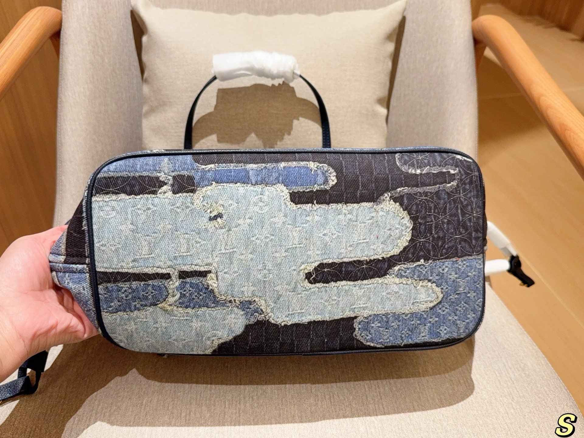 Louis new arrival denim neverfull tote bag size:32 cm - Top Club