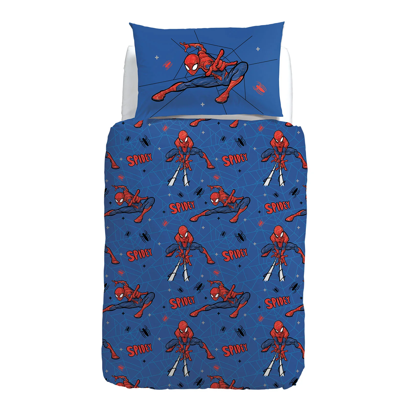 Copripiumino Con Federe In Cotone Spider-Man Spidey Singolo Unica Marvel