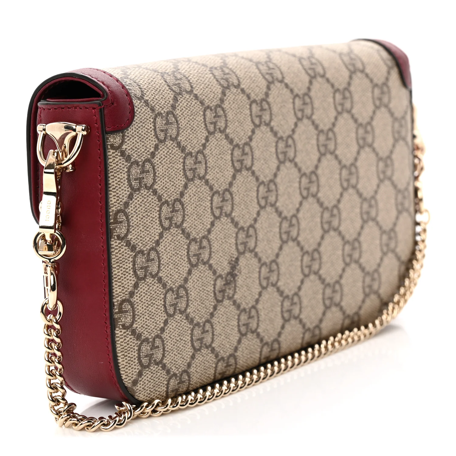 GG Supreme Monogram Azalea Calfskin Horsebit 1955 Mini Bag Beige Ebony Rosso Ancora - Top Club