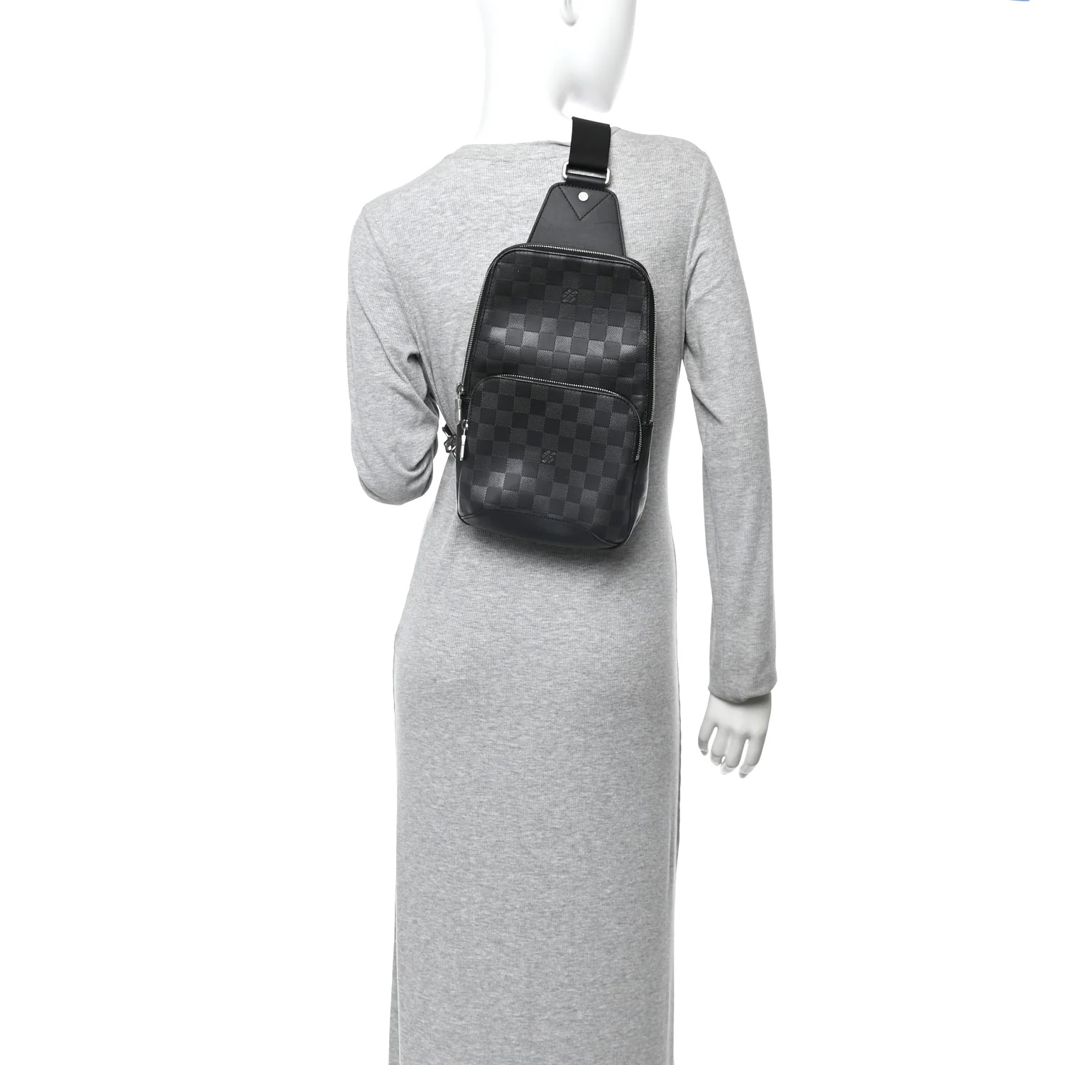 Damier Graphite Avenue Sling Bag Onyx Silver