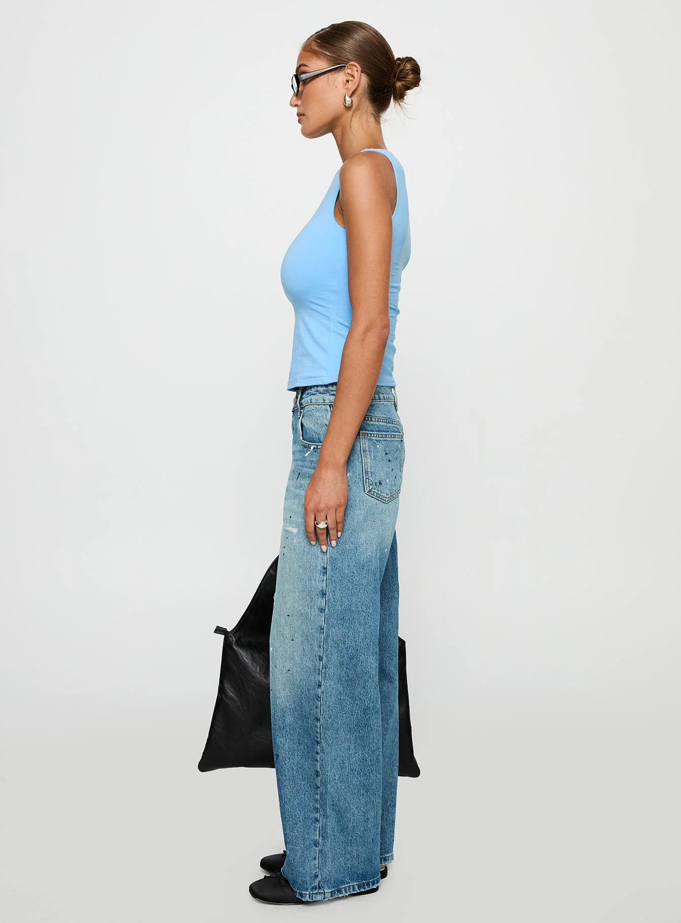 Picasso Mid Rise Straight Leg Jeans Mid Blue