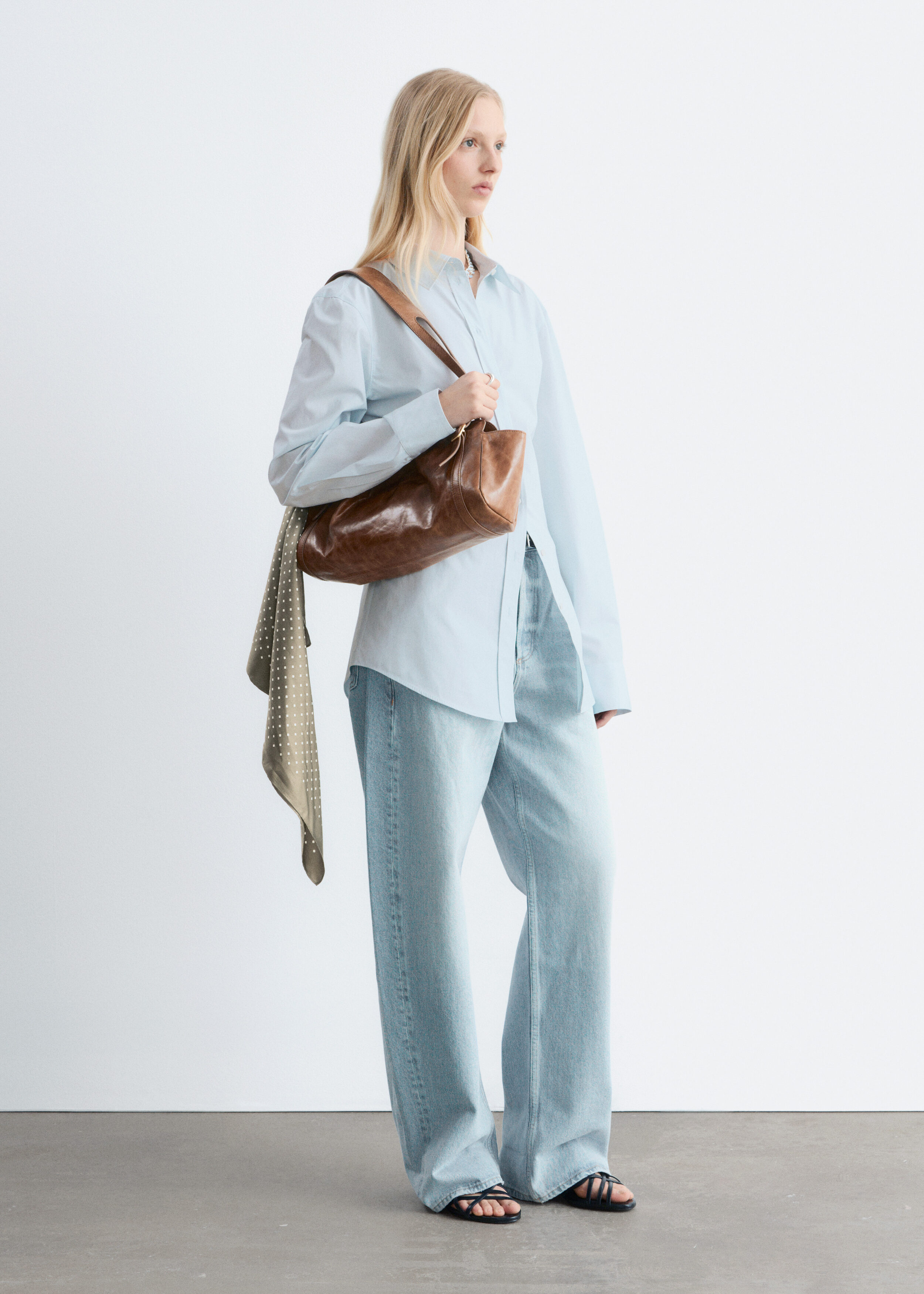 & Other Stories TAPERED COTTON SHIRT