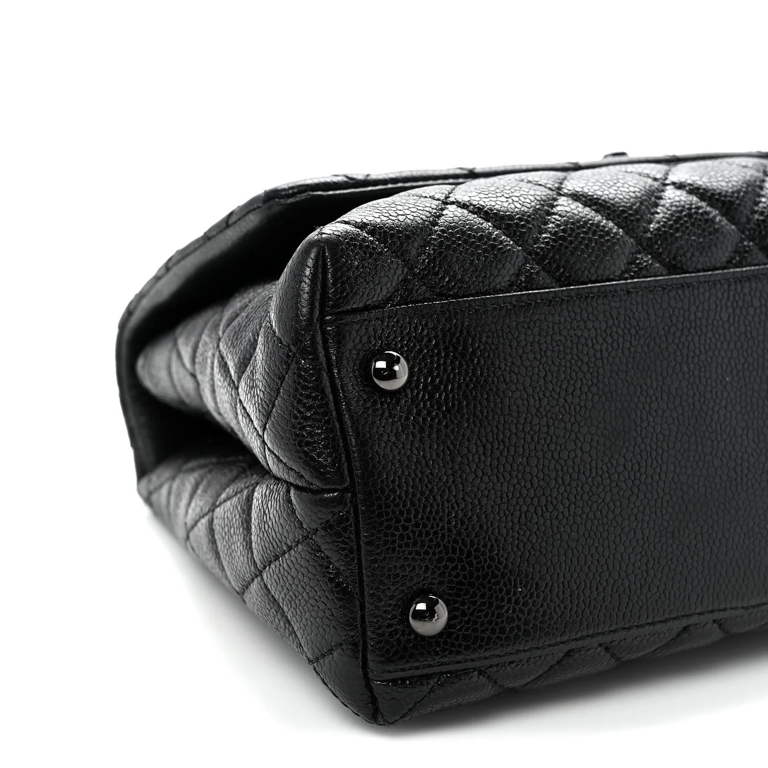 Caviar Quilted Small Coco Handle Flap So Black - Top Club