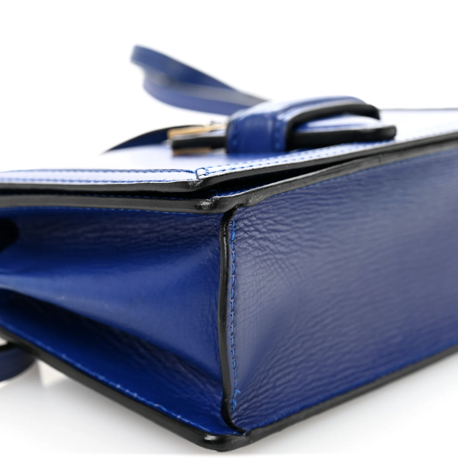 Calfskin Small Barcelona Shoulder Bag Royal Blue - Top Club