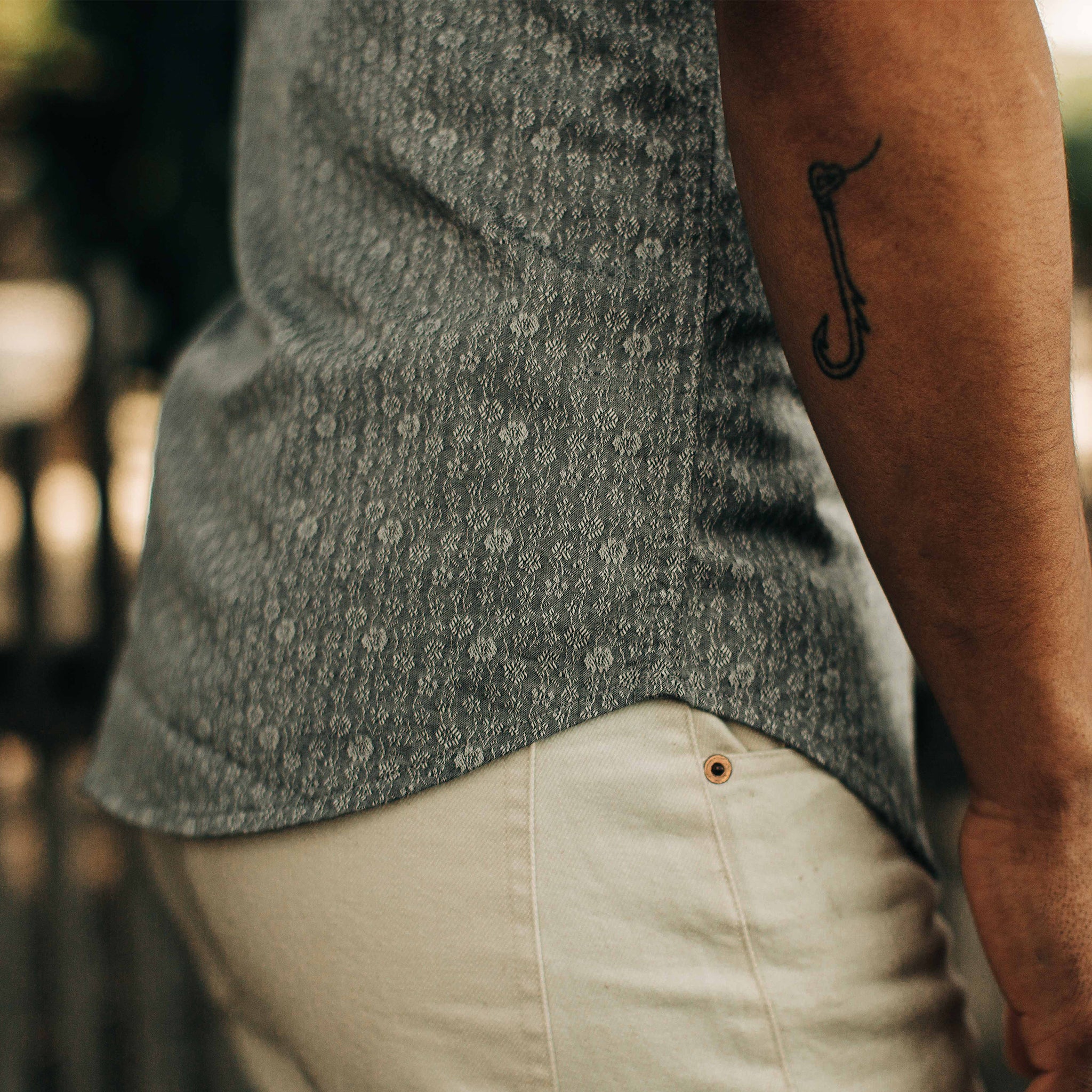 The Short Sleeve Jack in Ash Floral