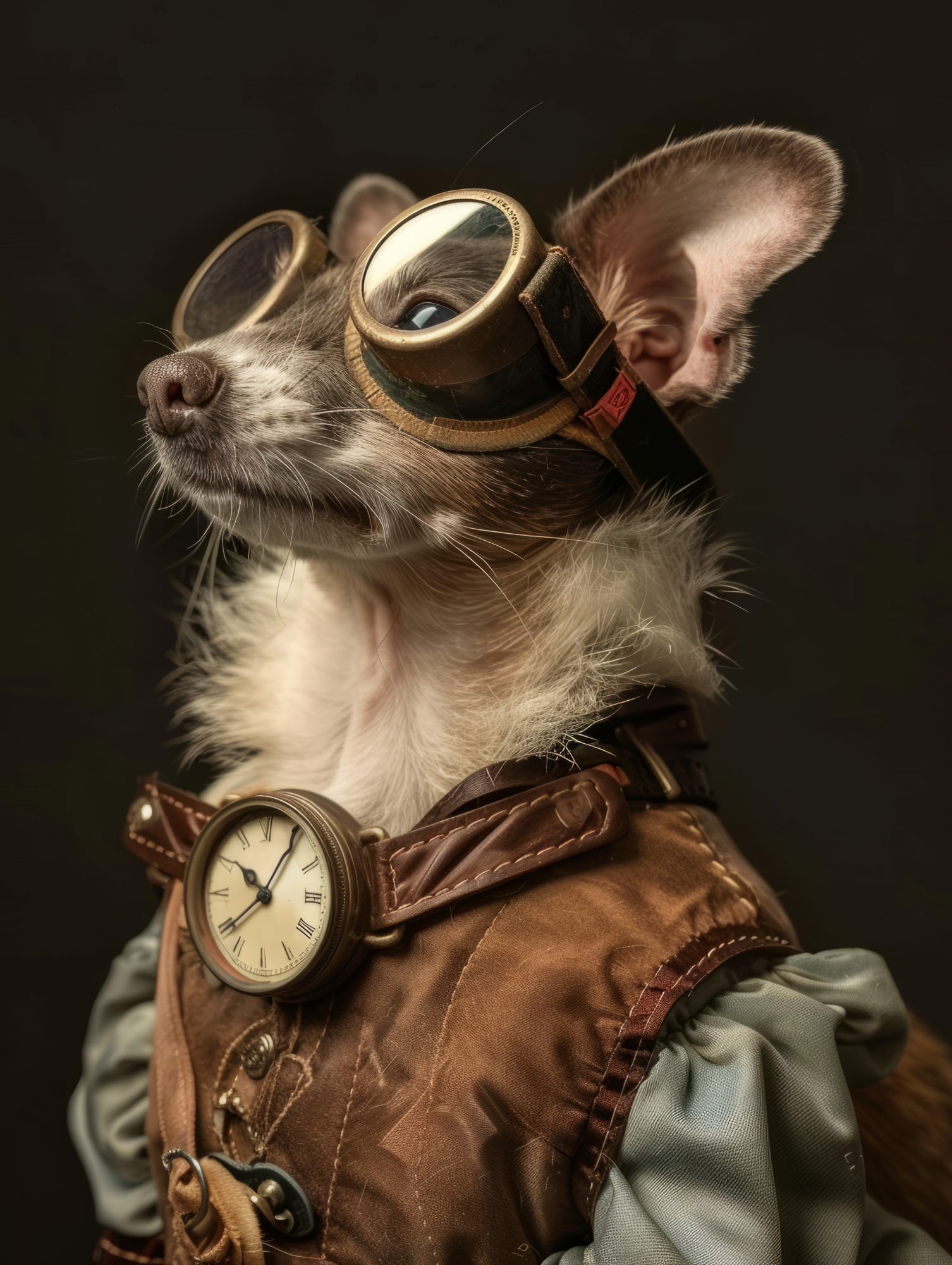 Canvas schilderij van een Rat Terrier hond 100x200 cm