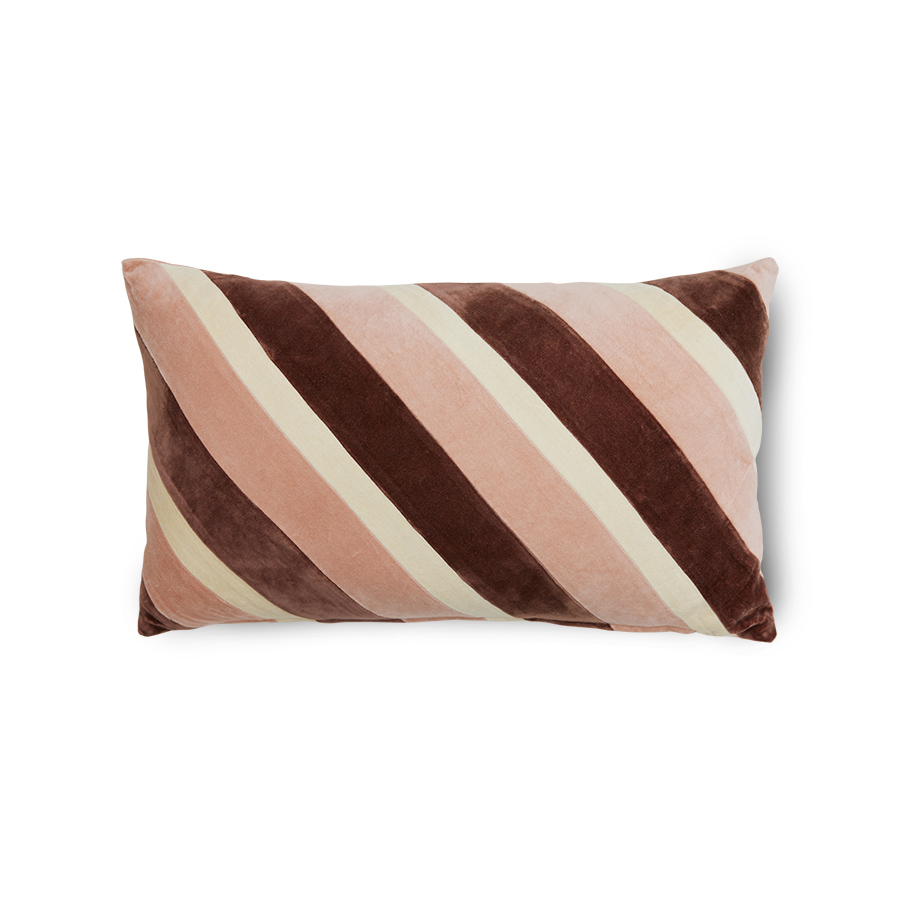 Sierkussen Striped velvet Rose 60x35 cm