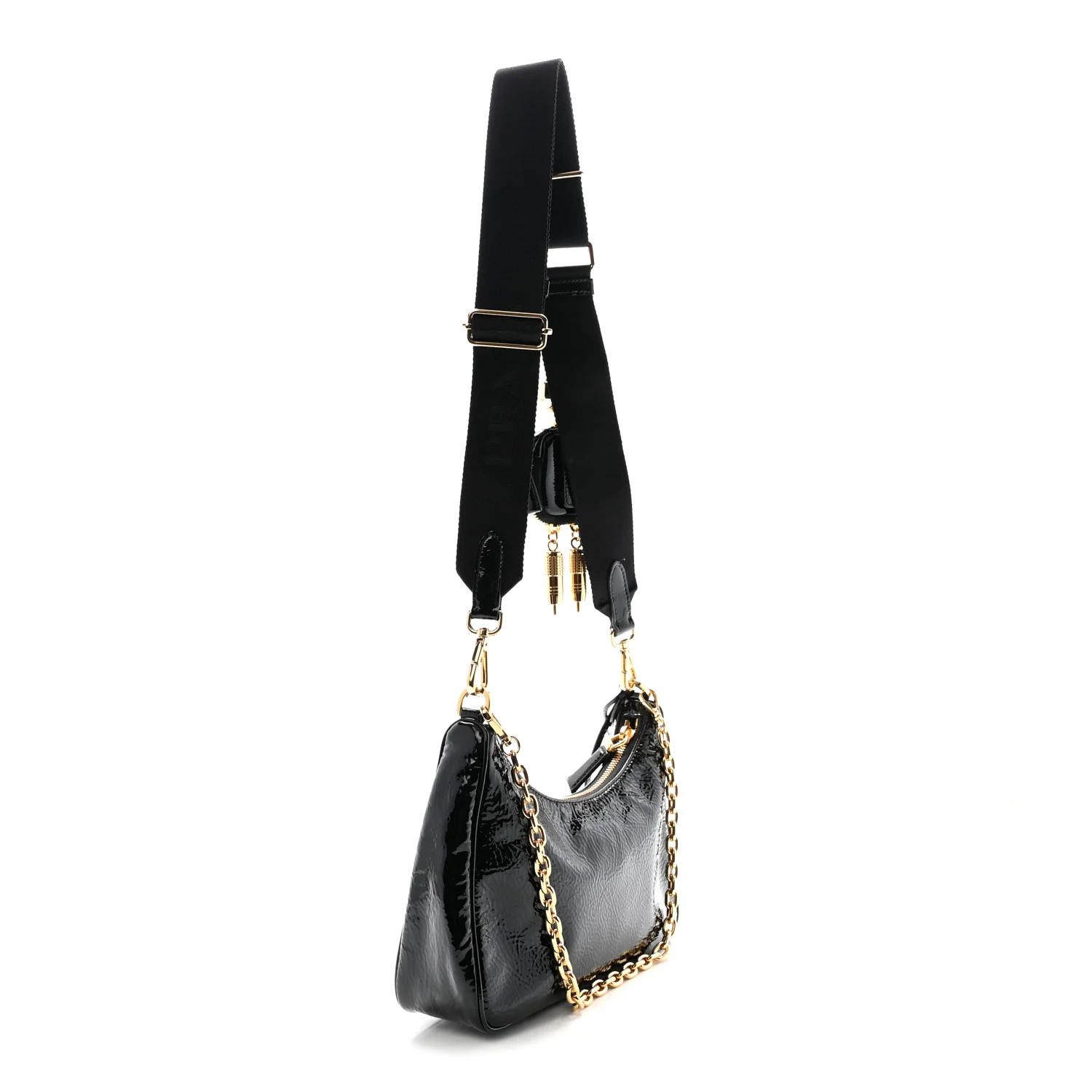 Patent Naplak Re-Edition 2005 Shoulder Bag Black - Top Club