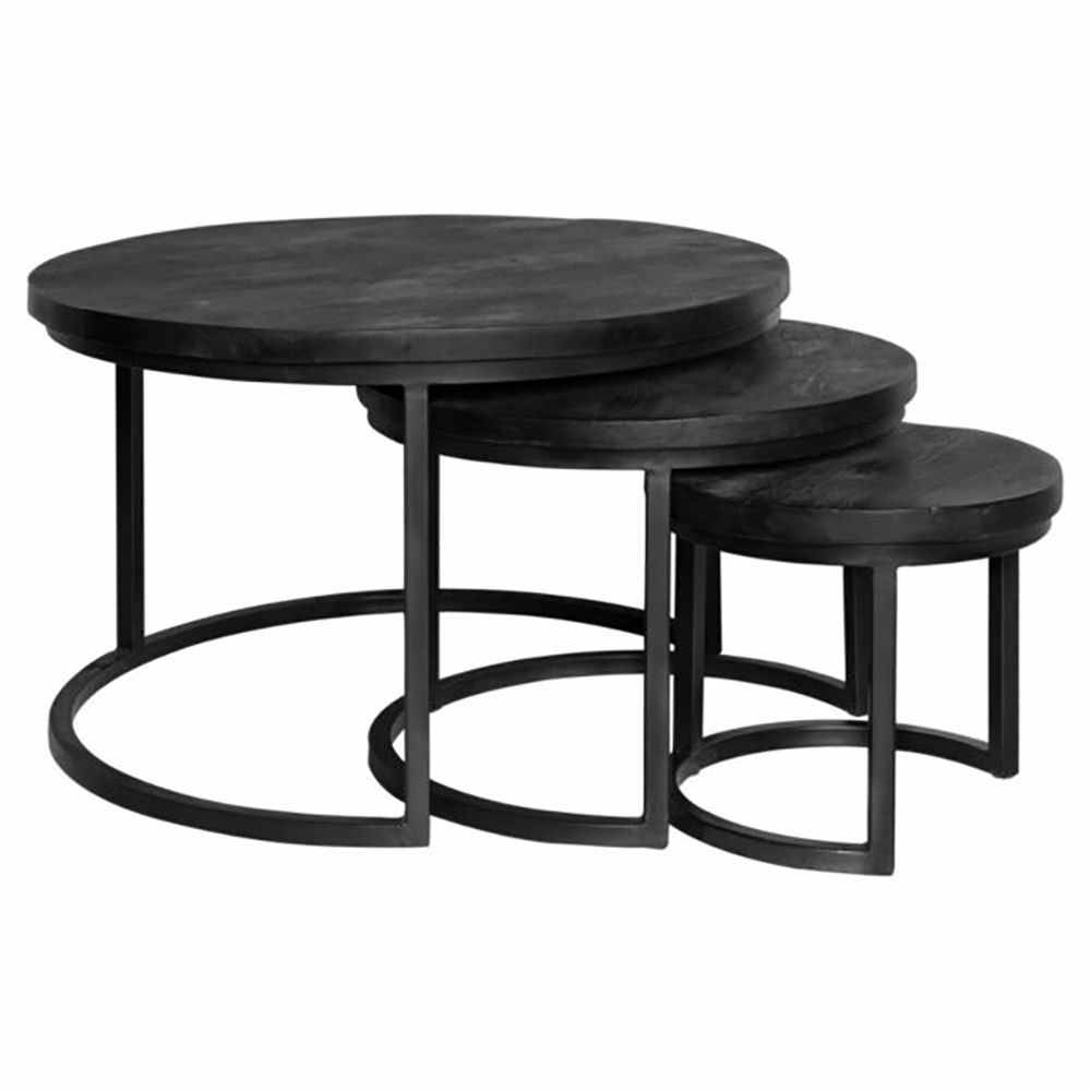 Salontafel Maas (set van 3) Zwart