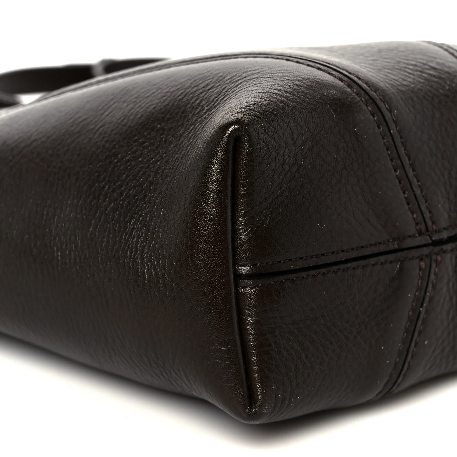 Grained Calfskin Small Spin Tote Kohl Brown - Top Club