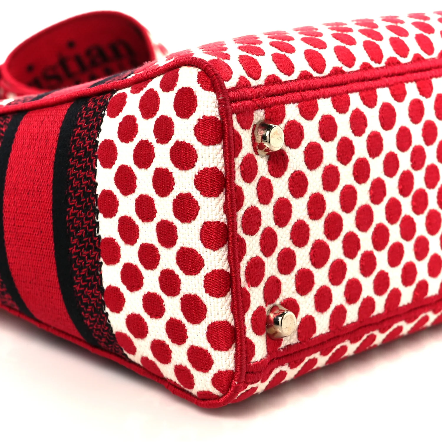 Canvas Medium DiorAmour Dots Lady D-Lite Red - Top Club