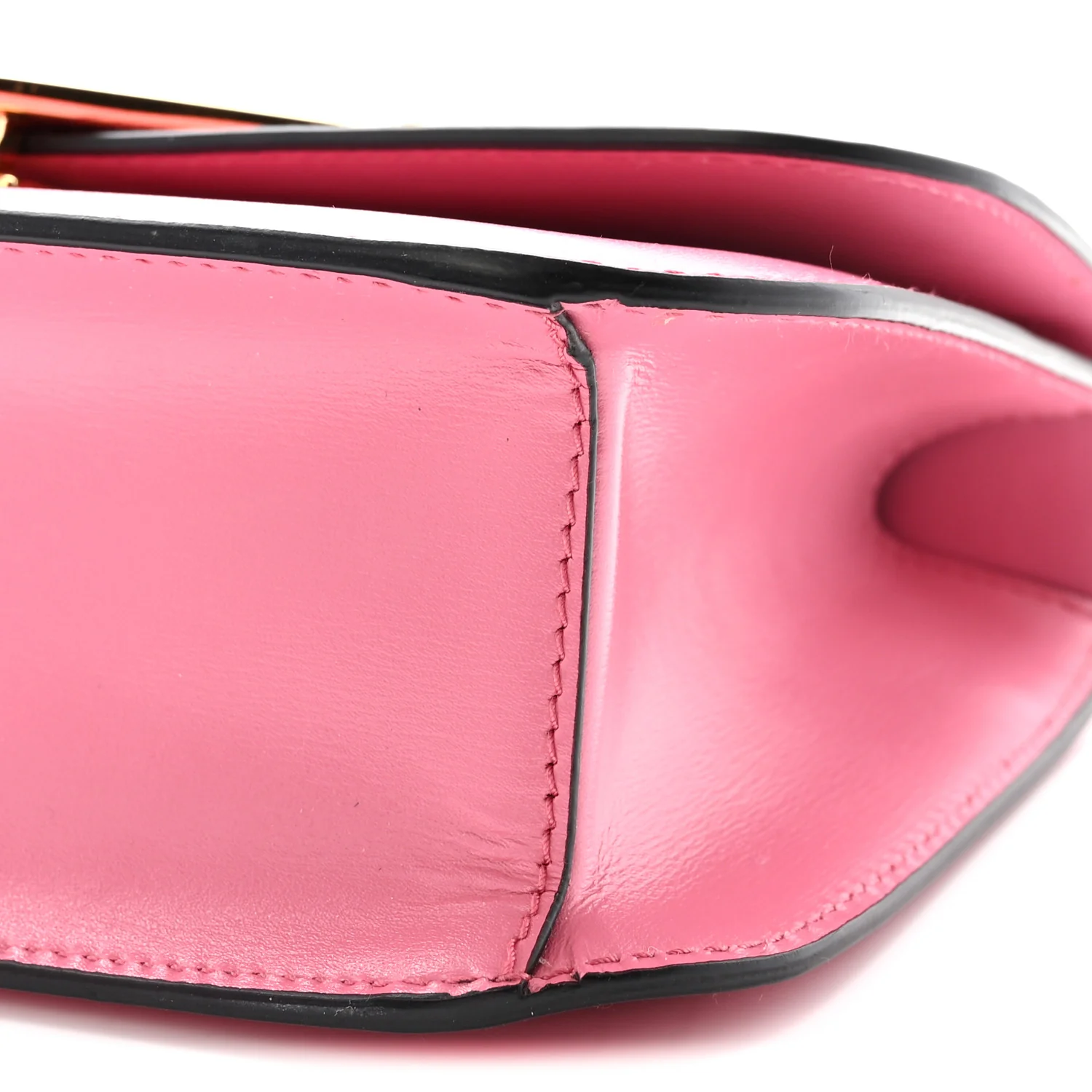 Box Calfskin Triangle Embleme Flap Shoulder Bag Begonia - Top Club