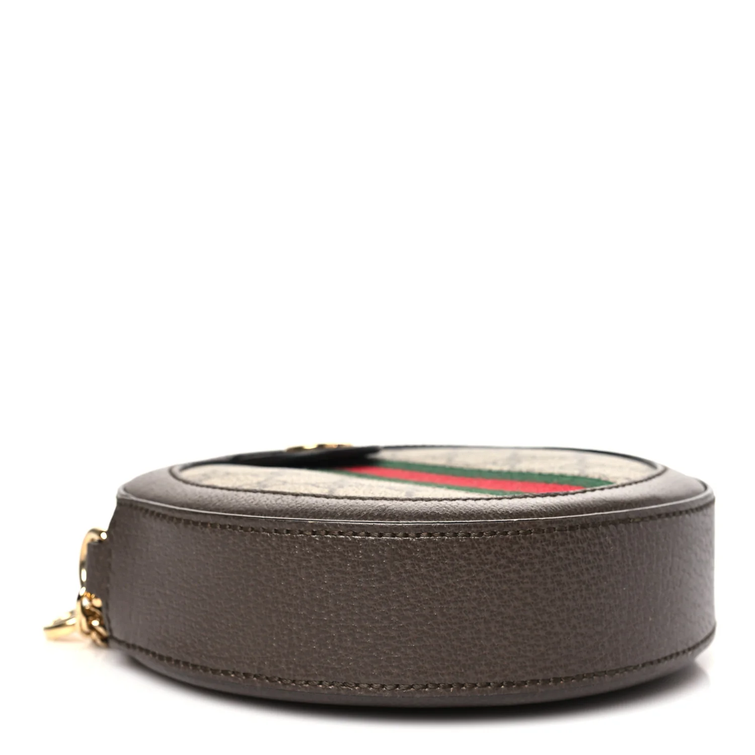 GG Supreme Monogram Web Mini Ophidia Round Shoulder Bag Brown - Top Club