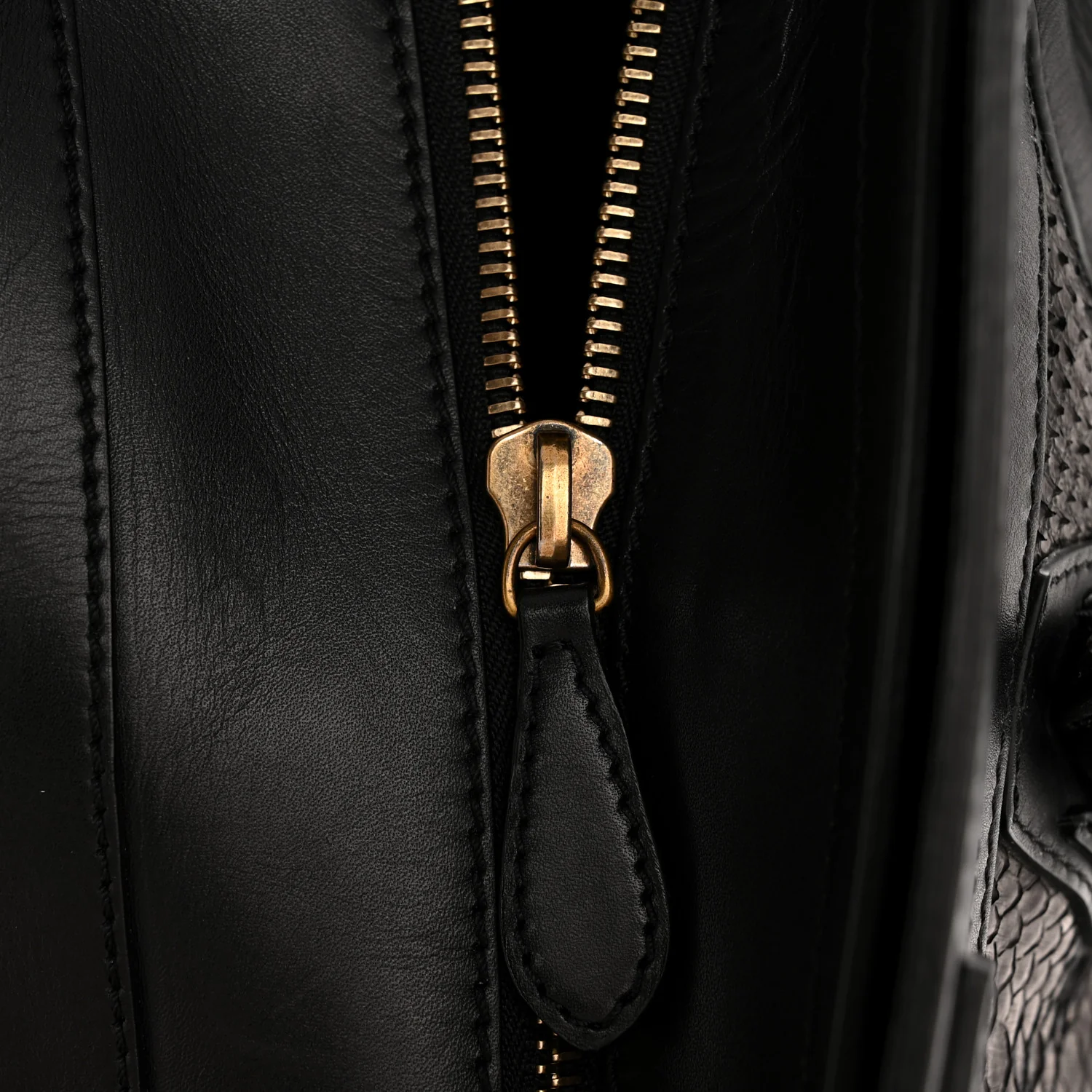 Snakeskin Large Luggage Black - Top Club