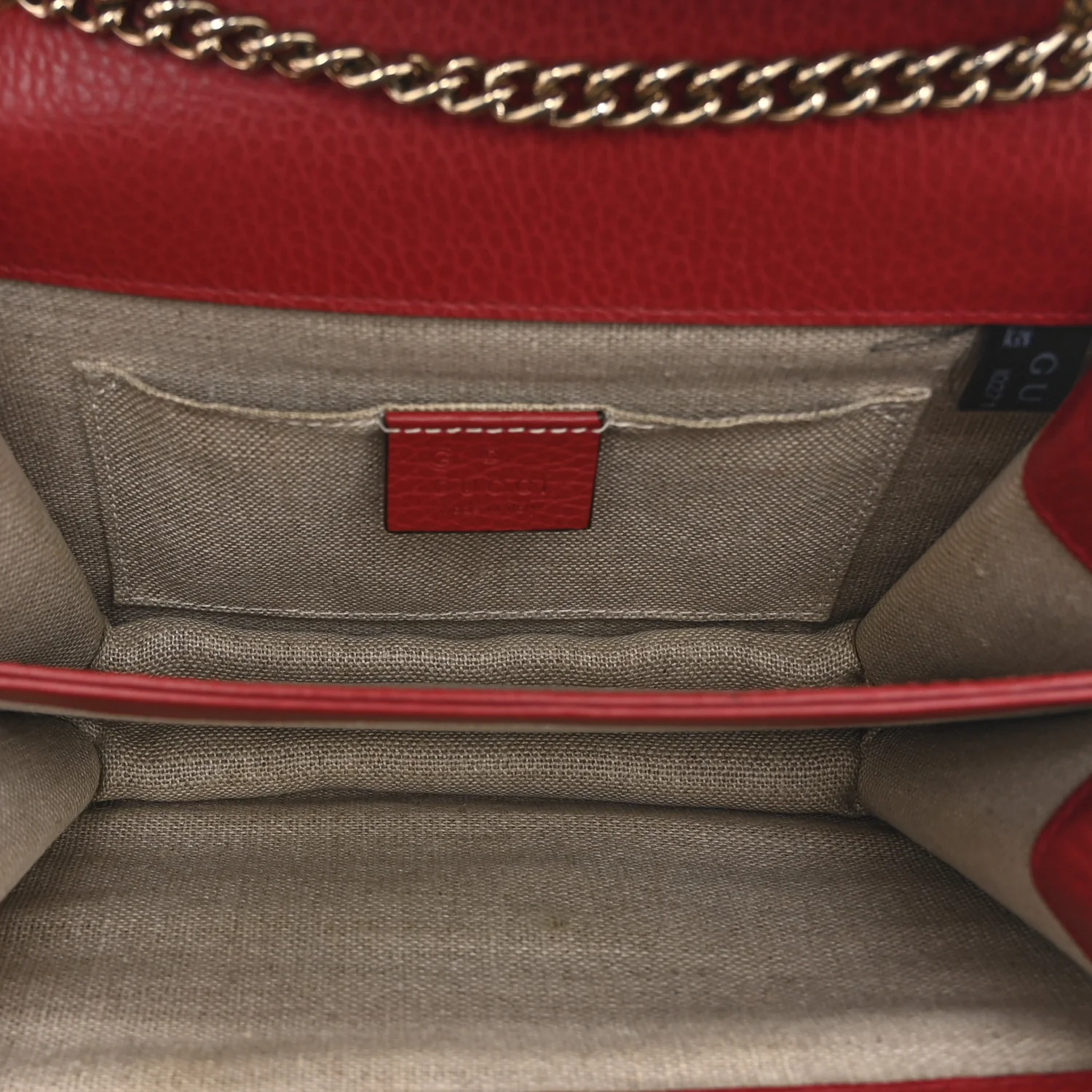 Dollar Calfskin Small Interlocking G Shoulder Bag Red - Top Club