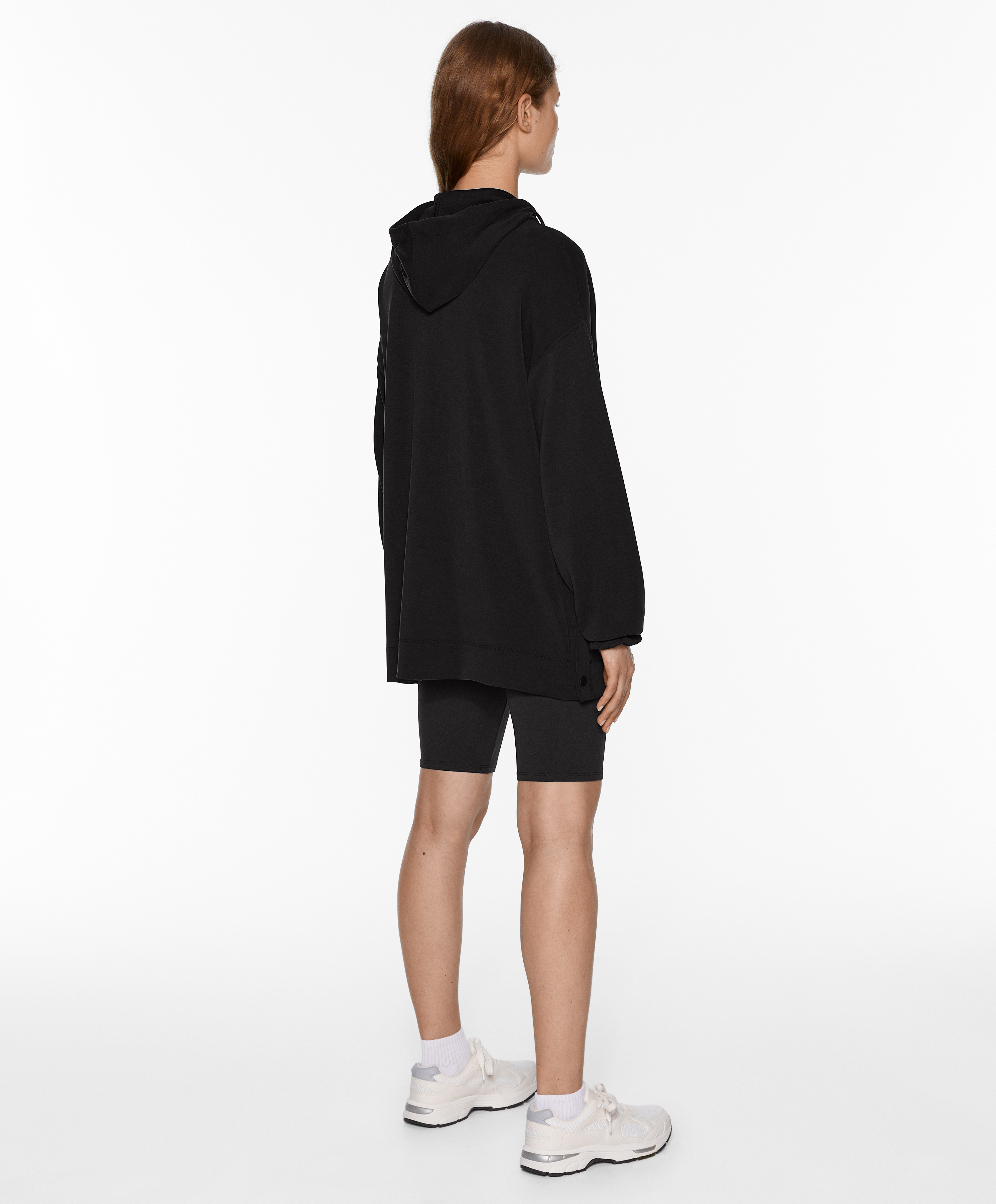 OYSHO Oversize sweatshirt with soft-touch modal and zip