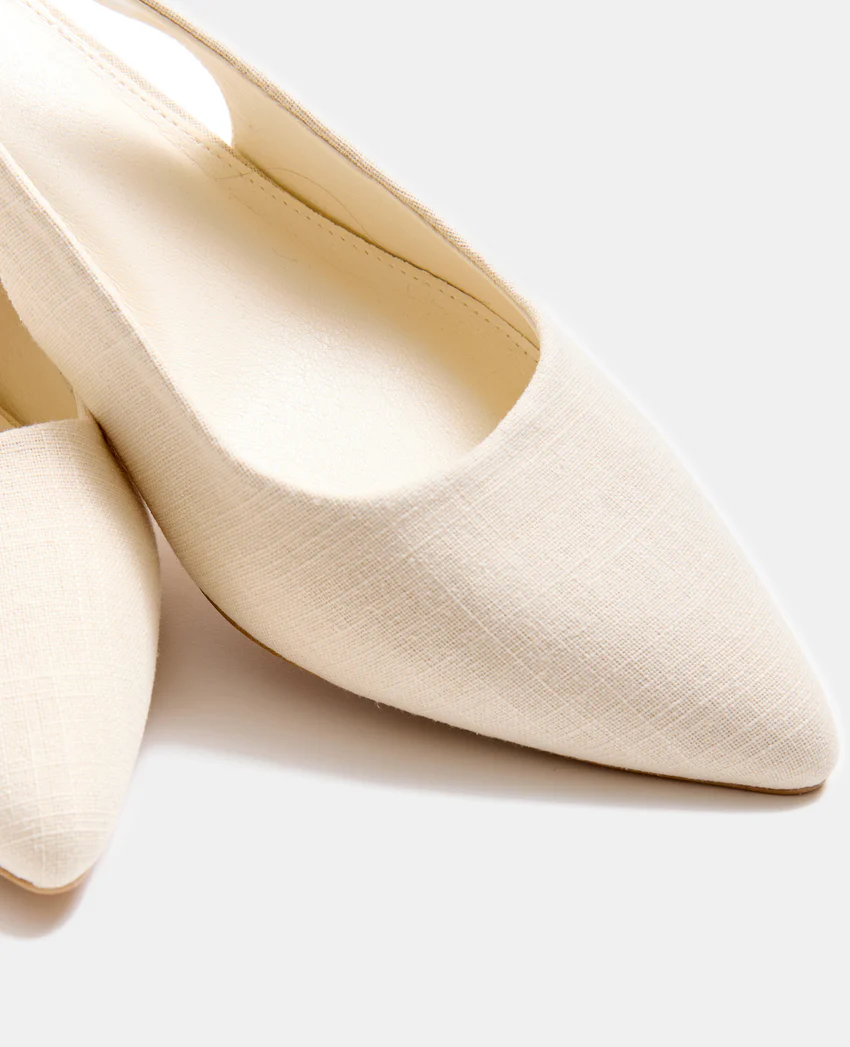 Pimkie Sandales tissu avec bouts pointus et talons bloc