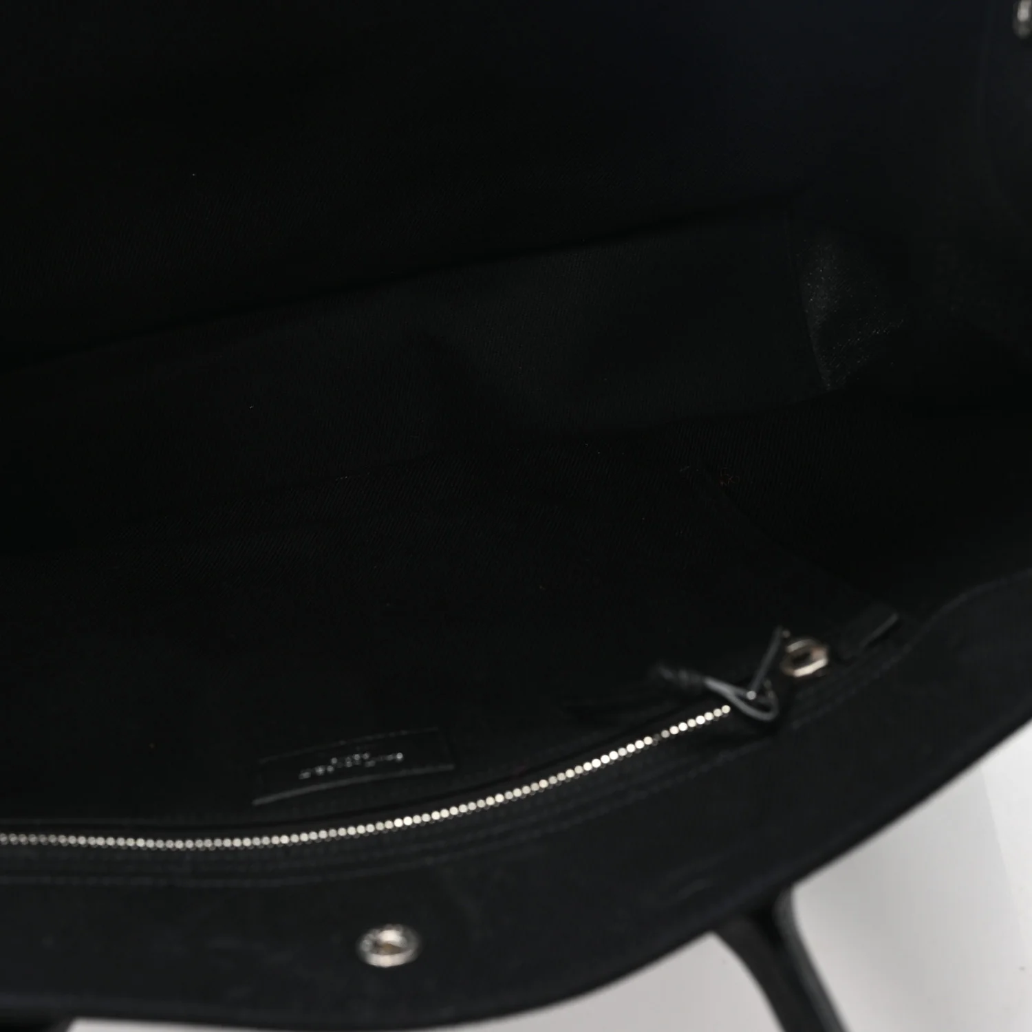 Linen Calfskin Rive Gauche Tote Black - Top Club