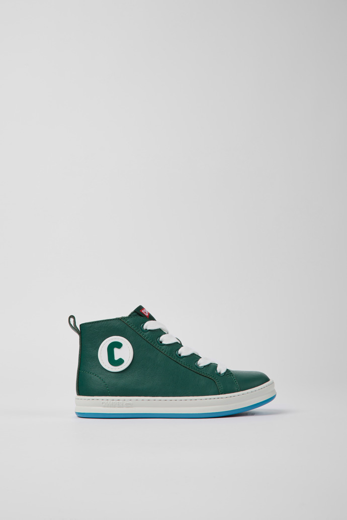 Runner Green Leather Sneakers for Kids