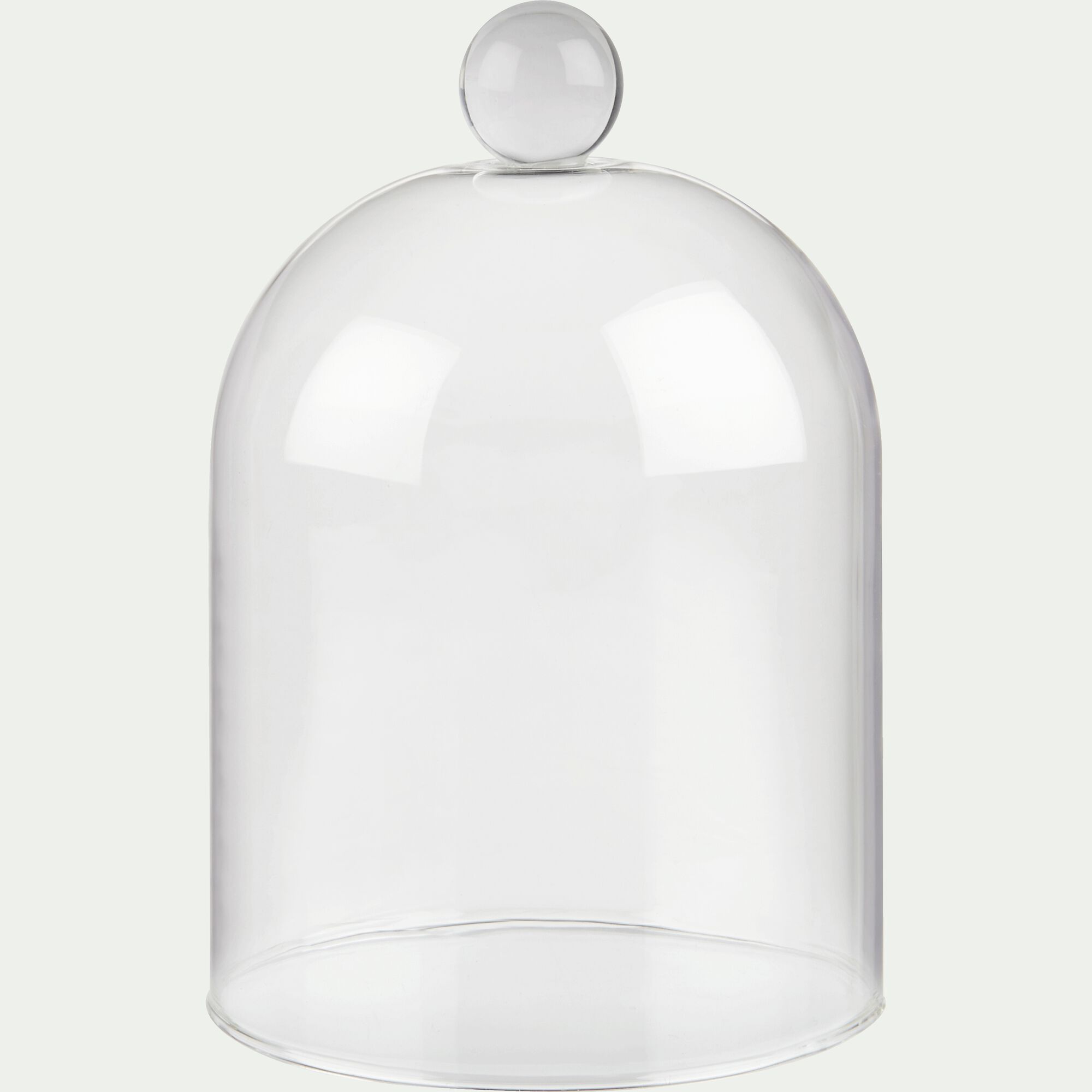 ARENAS - Cloche à bougie en verre - transparent H14cm