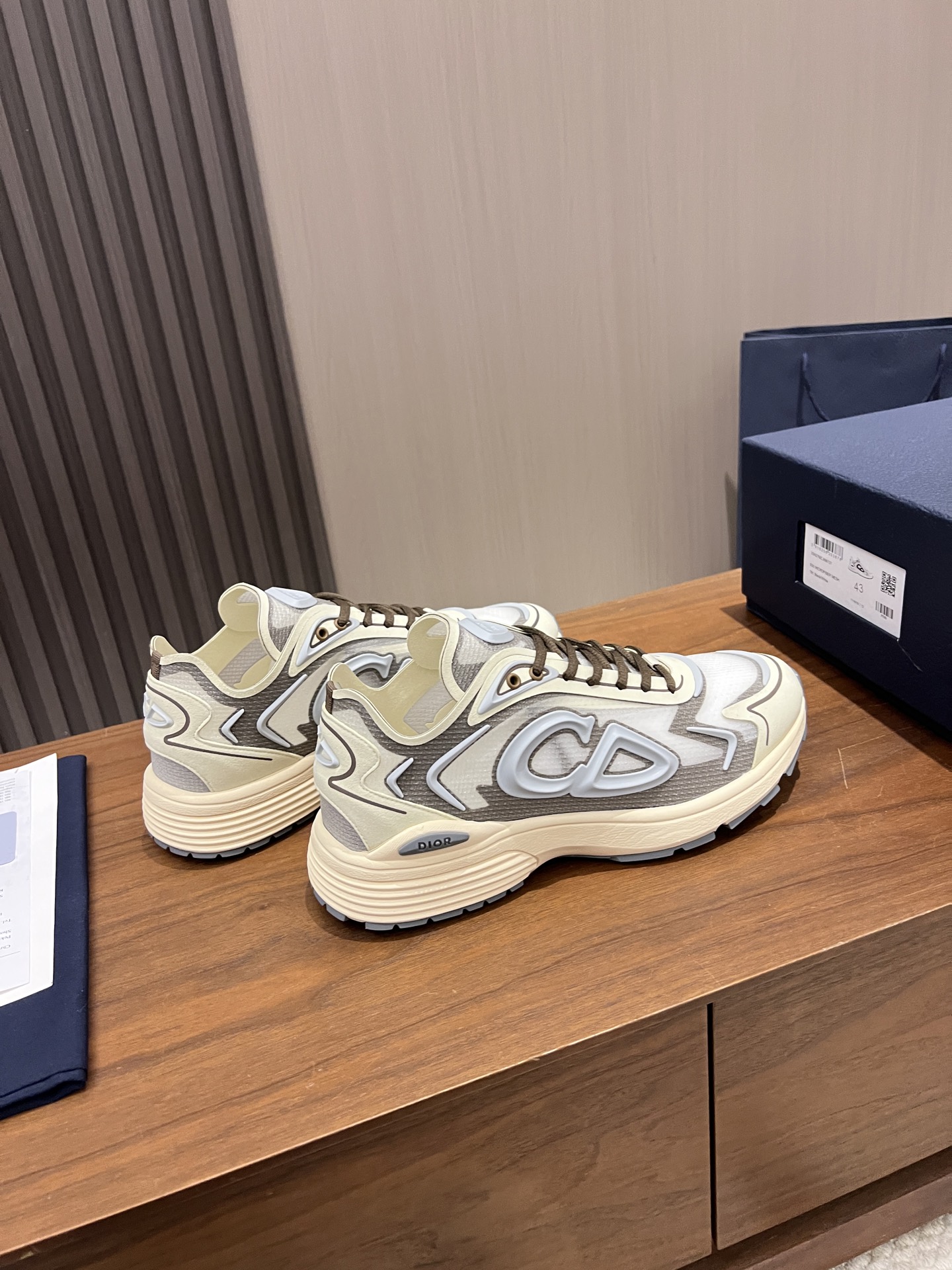 Dior 迪奥 B30 网眼织物  低筒 休闲鞋 运动鞋 板鞋 男鞋 女鞋 C5  网面 米色 3SN342ABF_H106 - Sneaker Replica Workshop