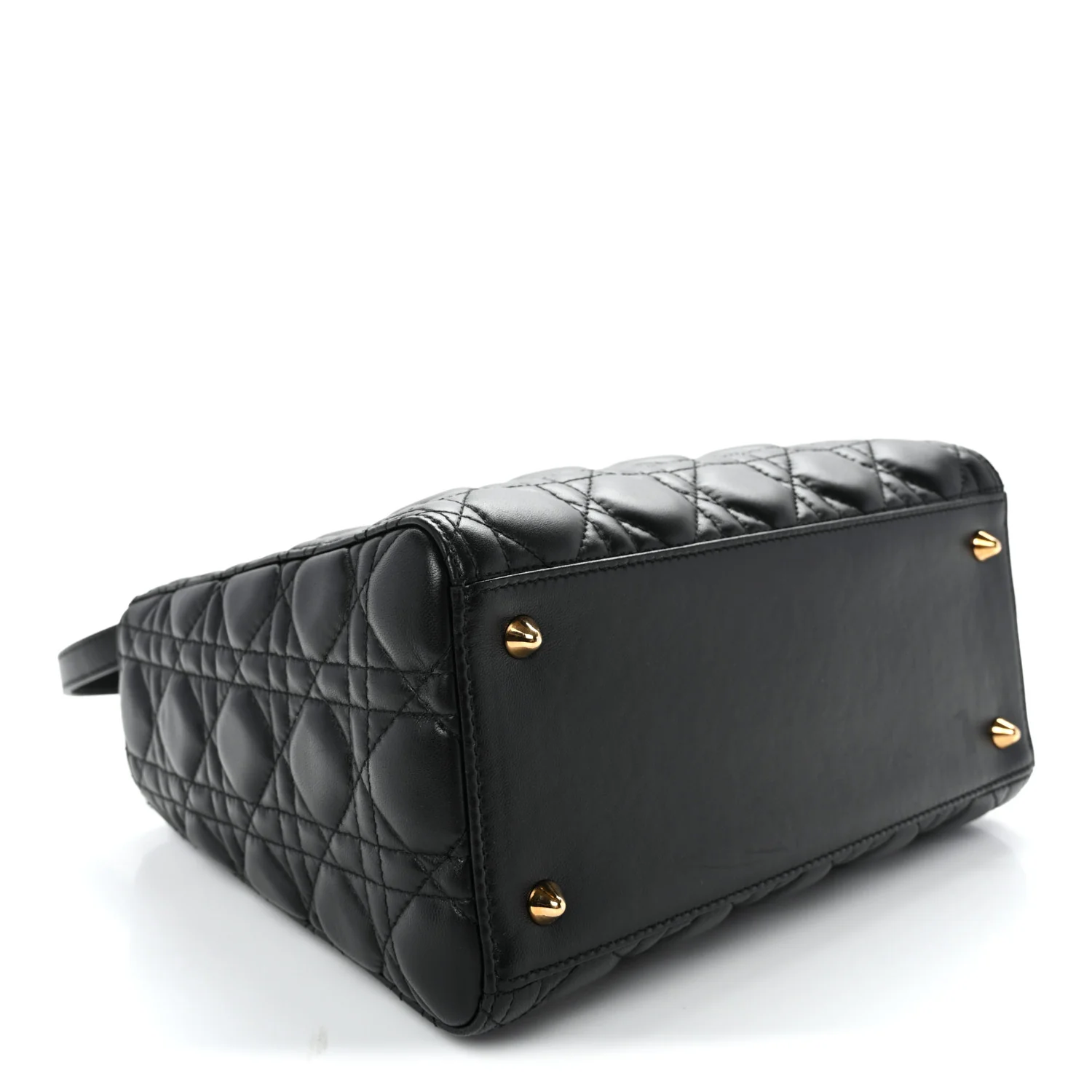 Lambskin Cannage Medium Lady Dior Black - Top Club