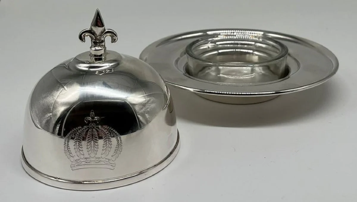 Pompöös by Luxury Baroque Caviar Bowl with Lid Silver - designed by Harald Glööckler
