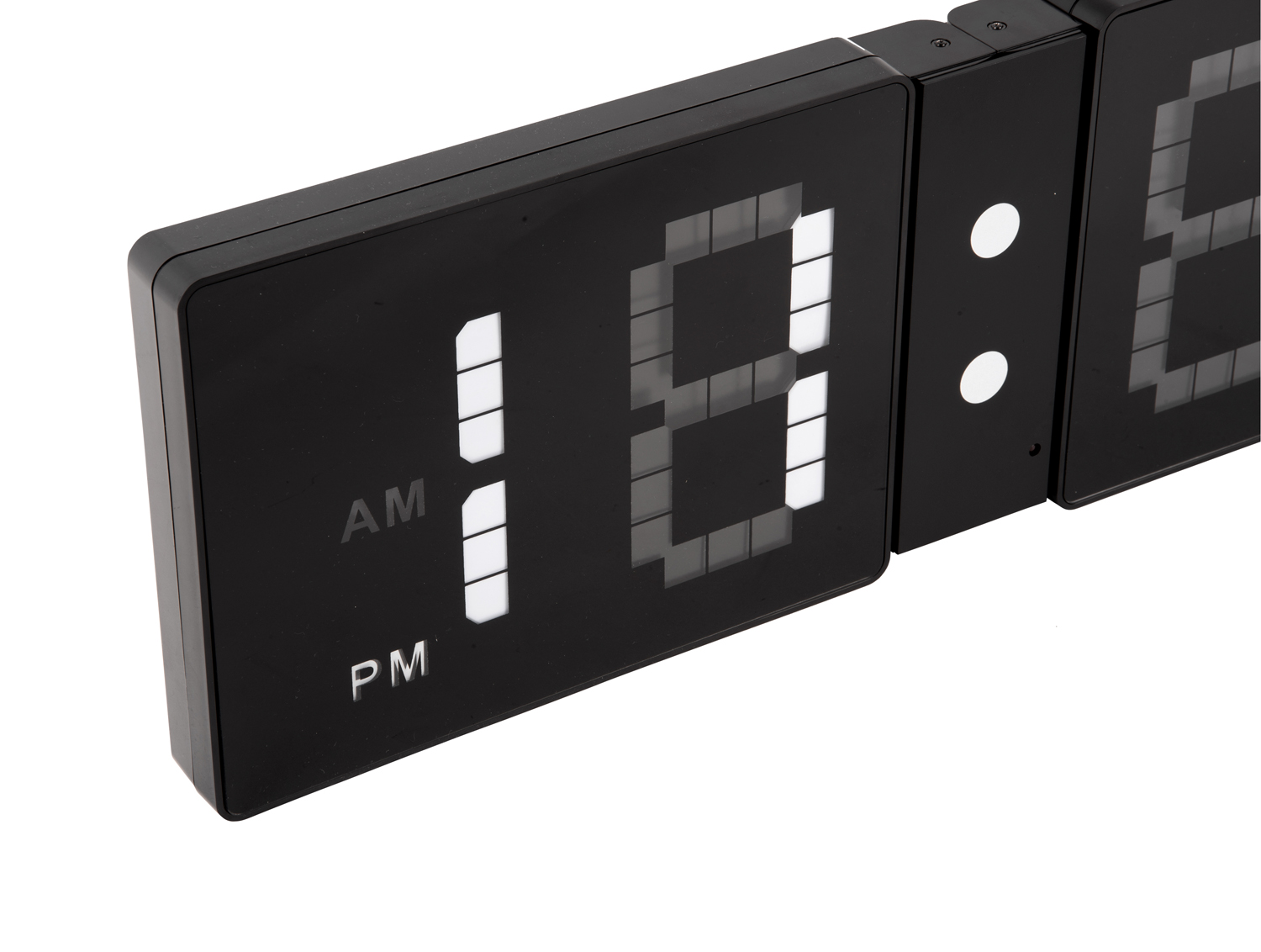 Wall clock LED Look flip black