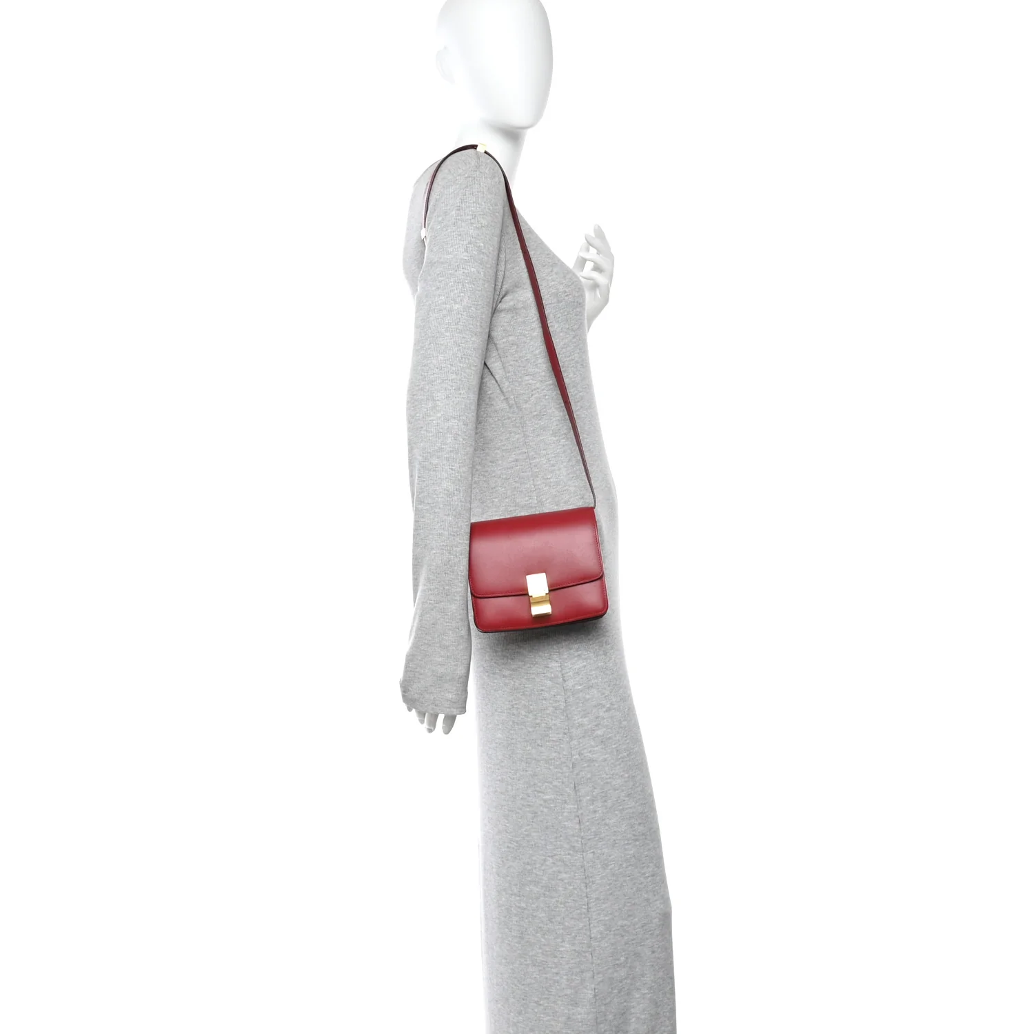 Box Calfskin Small Classic Box Flap Bag Red