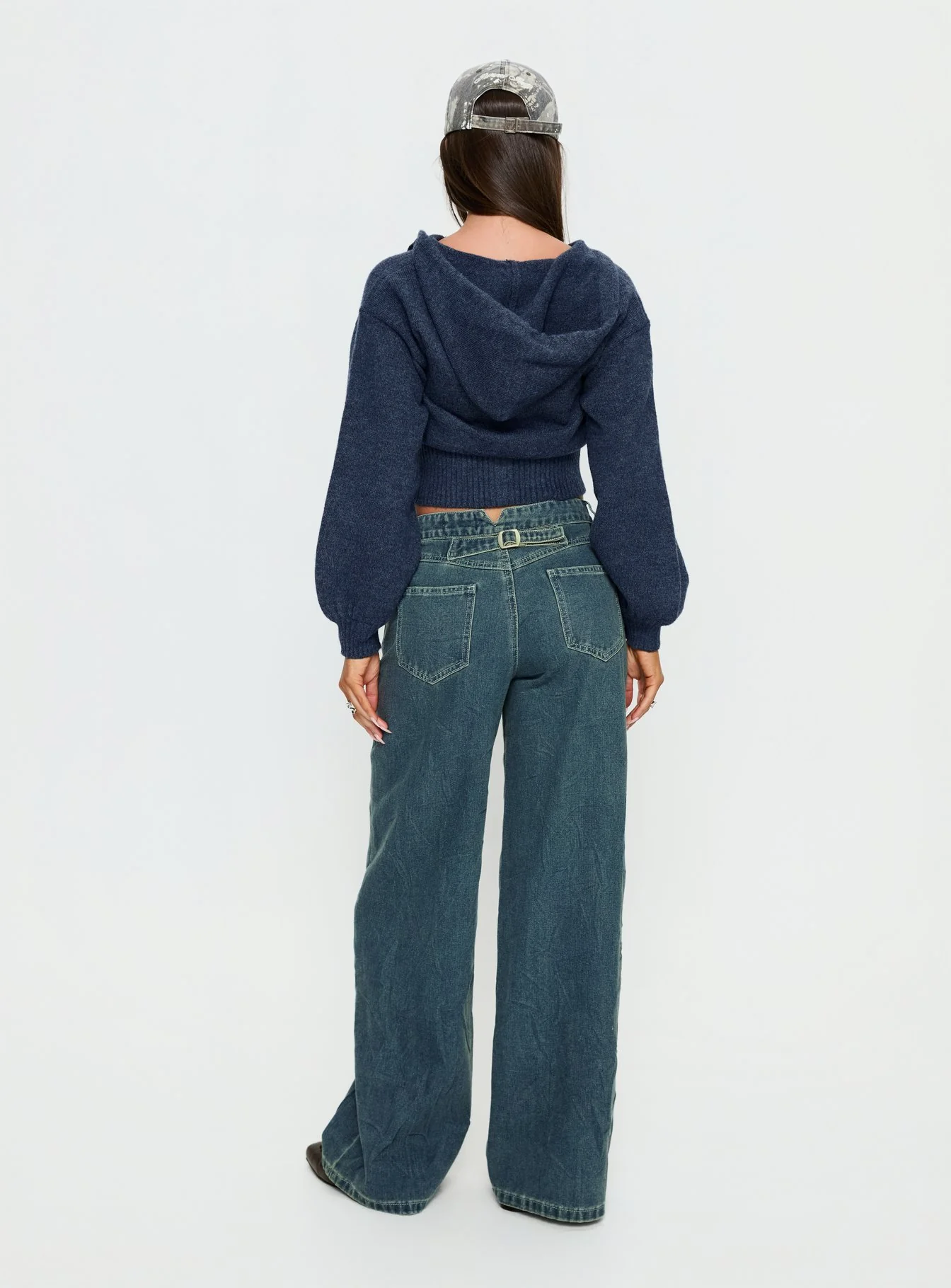 Shanna Relaxed Low Rise Jeans Acid Raw Wash