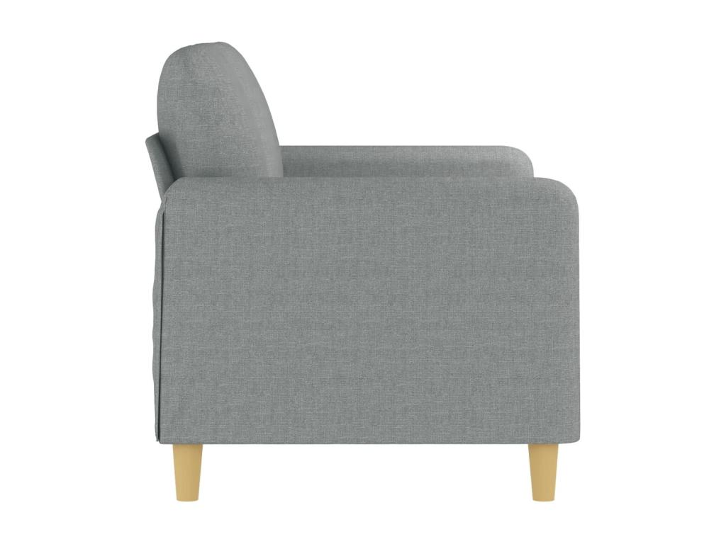 Sofá de 2 plazas de tela gris claro 120 cm