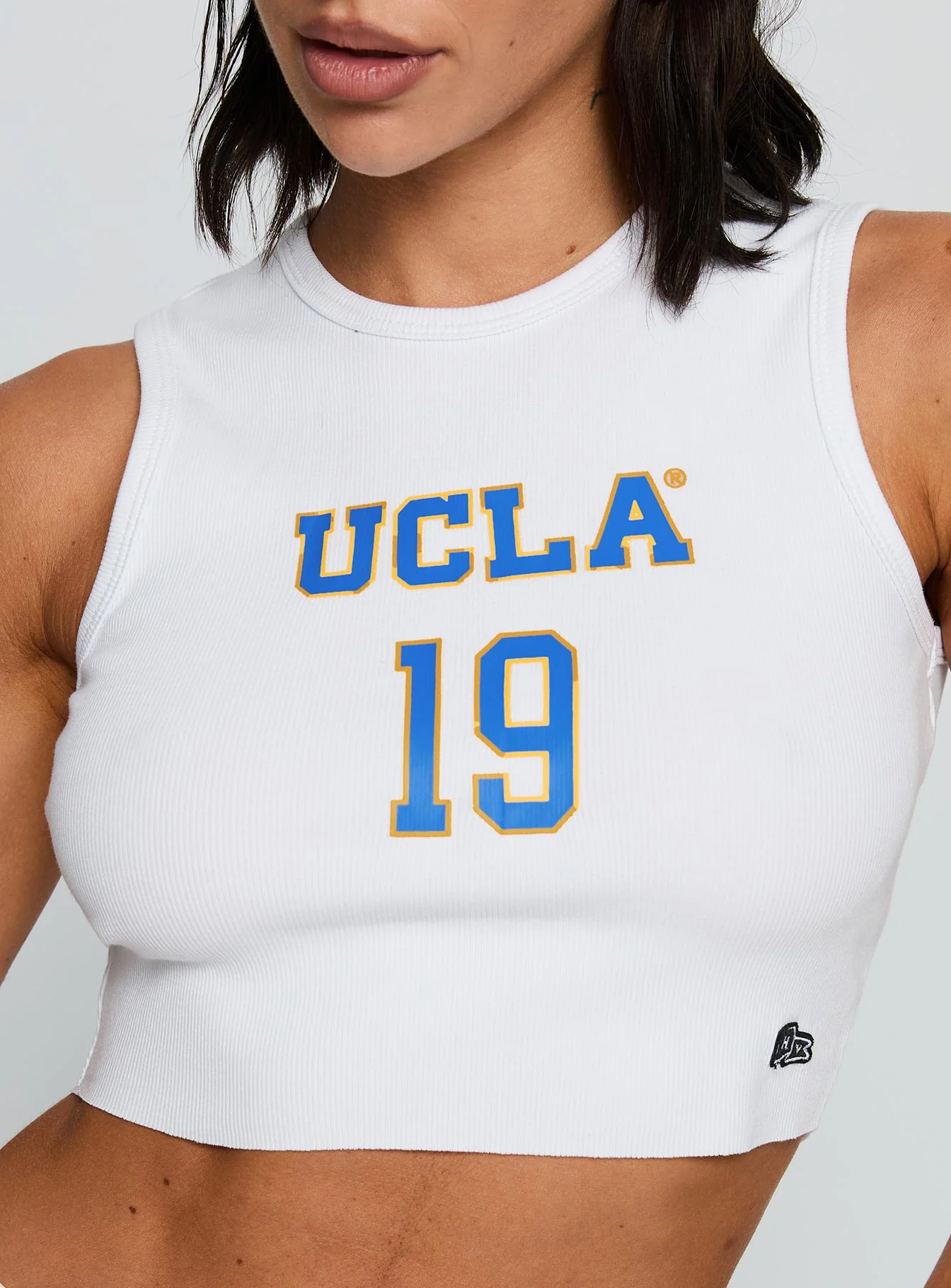 UCLA Cutoff Tank Top White