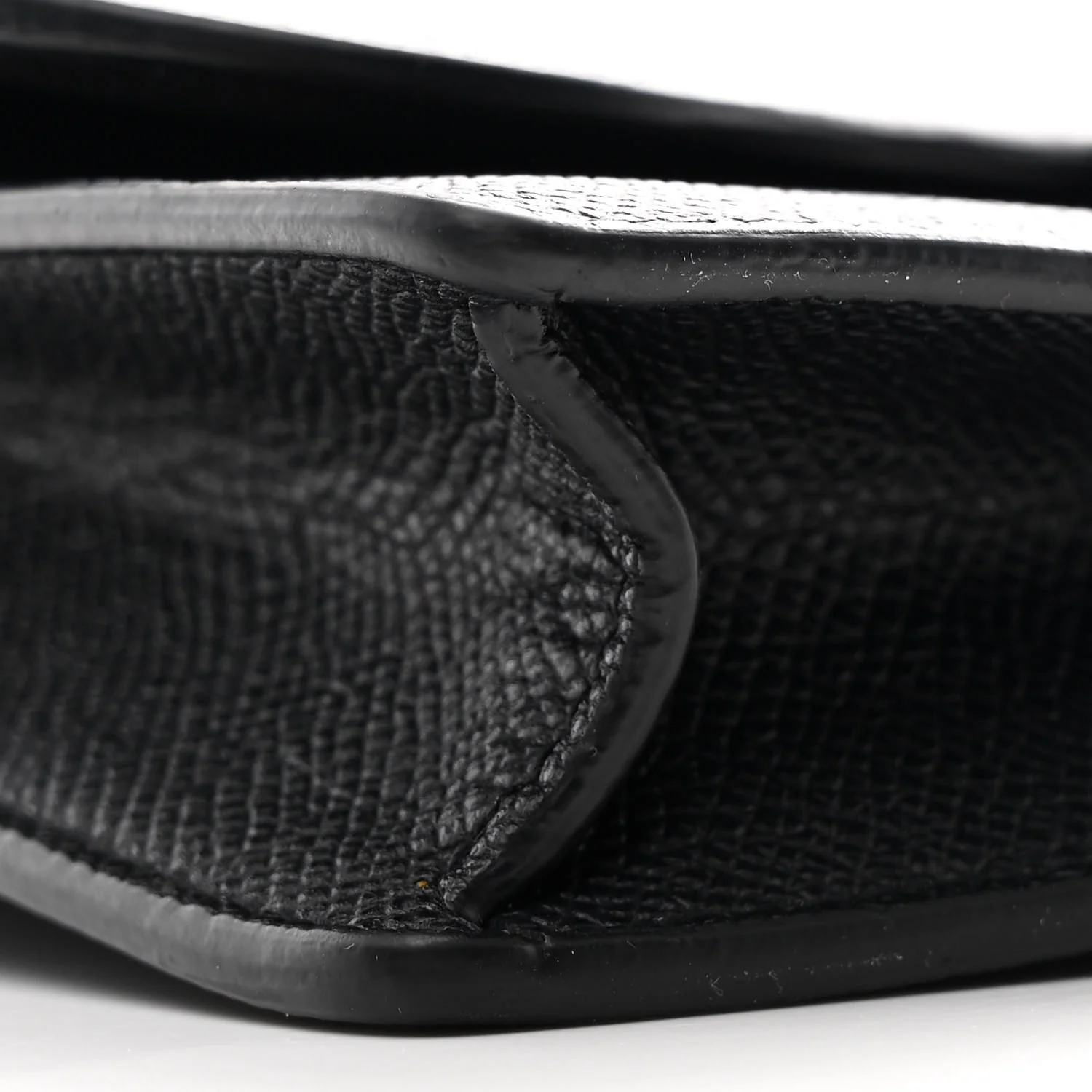 Grained Calfskin Saddle Pouch Bag Black - Top Club