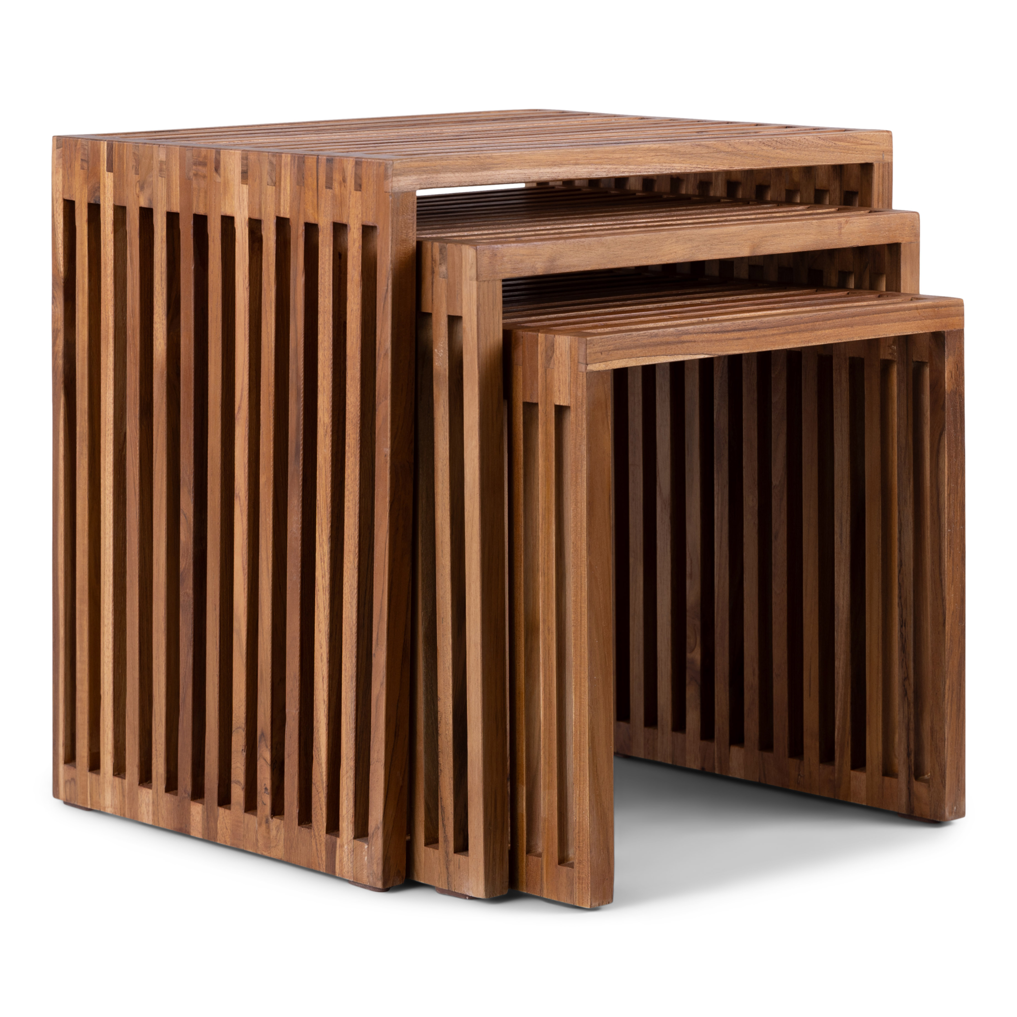 Bijzettafel Jack natural teak  - set van 3 outdoor