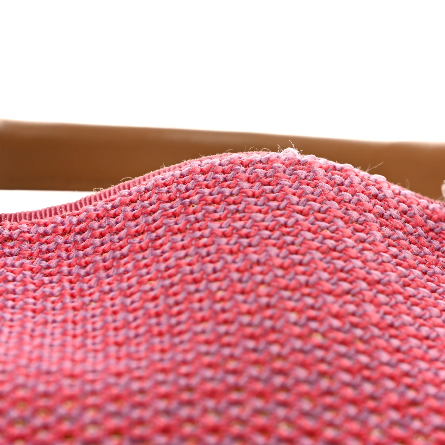 Mixed Fibers Large Shopping Bag Pink Beige - Top Club