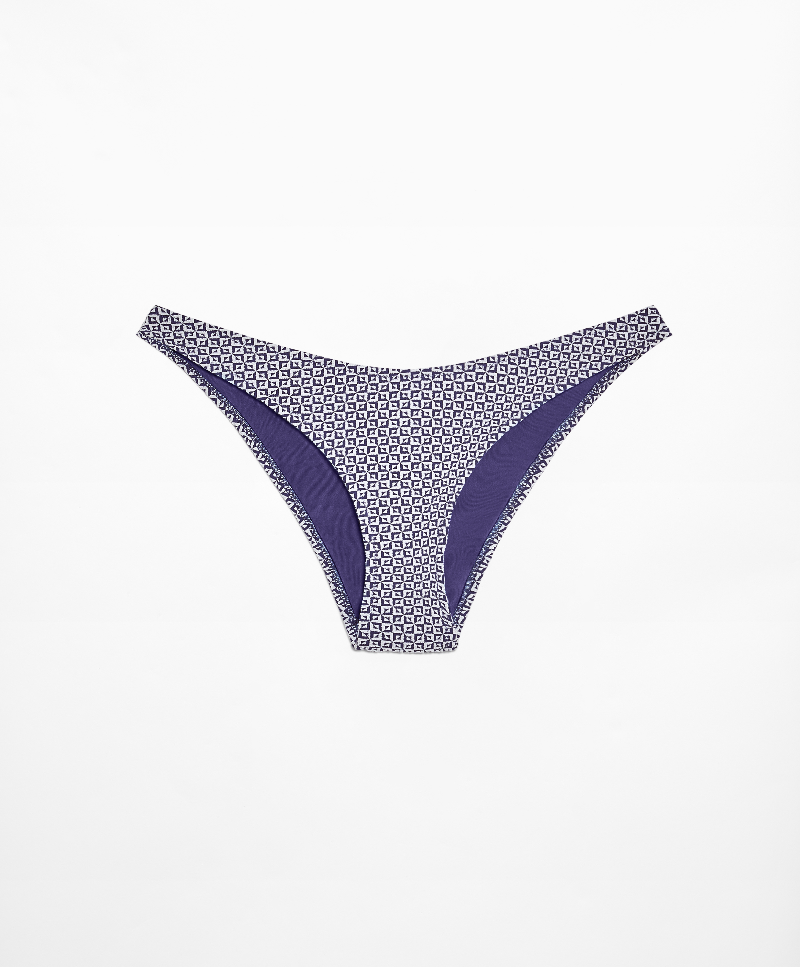 OYSHO Geometric jacquard medium-coverage U-cut bikini briefs