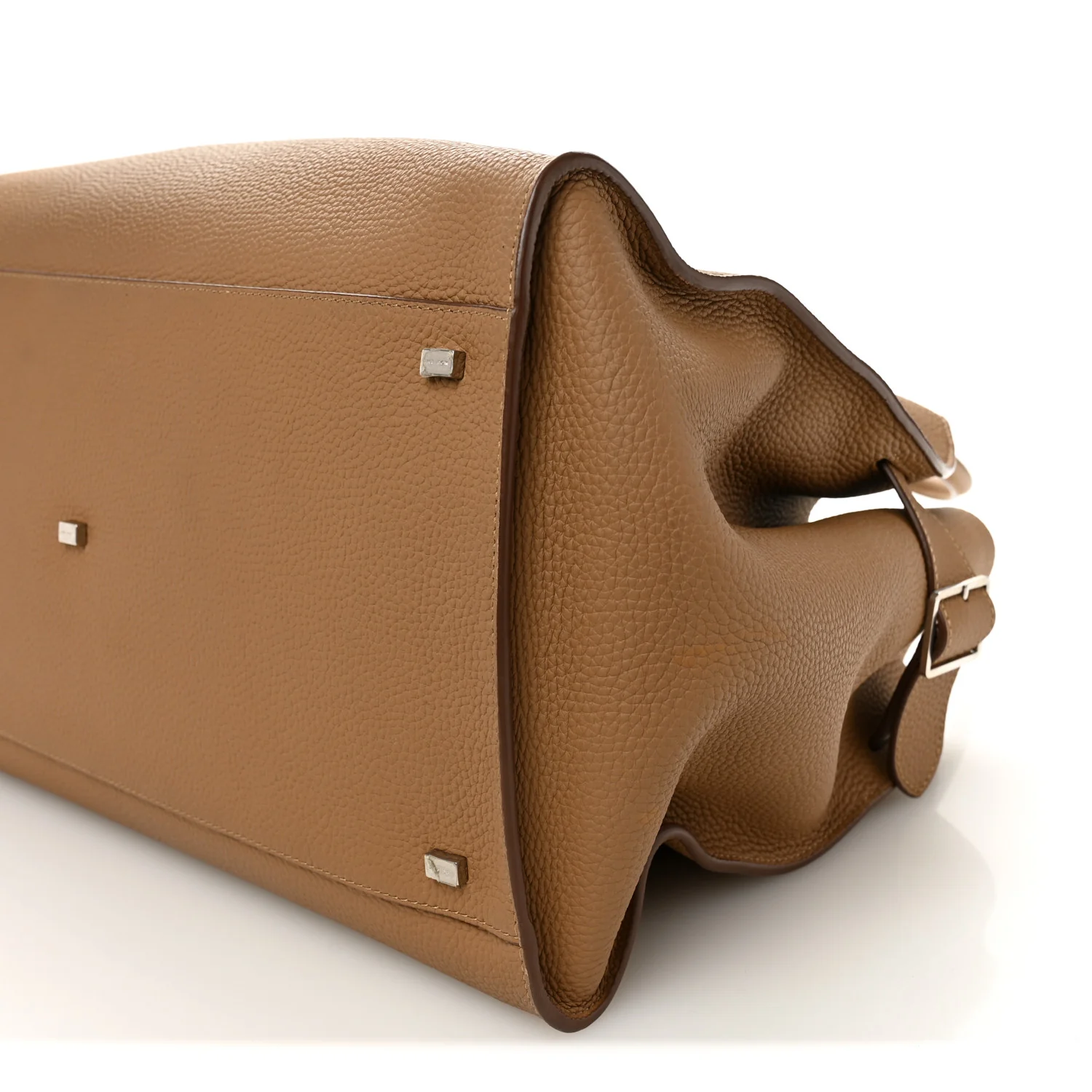 Matte Grained Calfskin Soft Margaux 17 Dark Taupe - Top Club