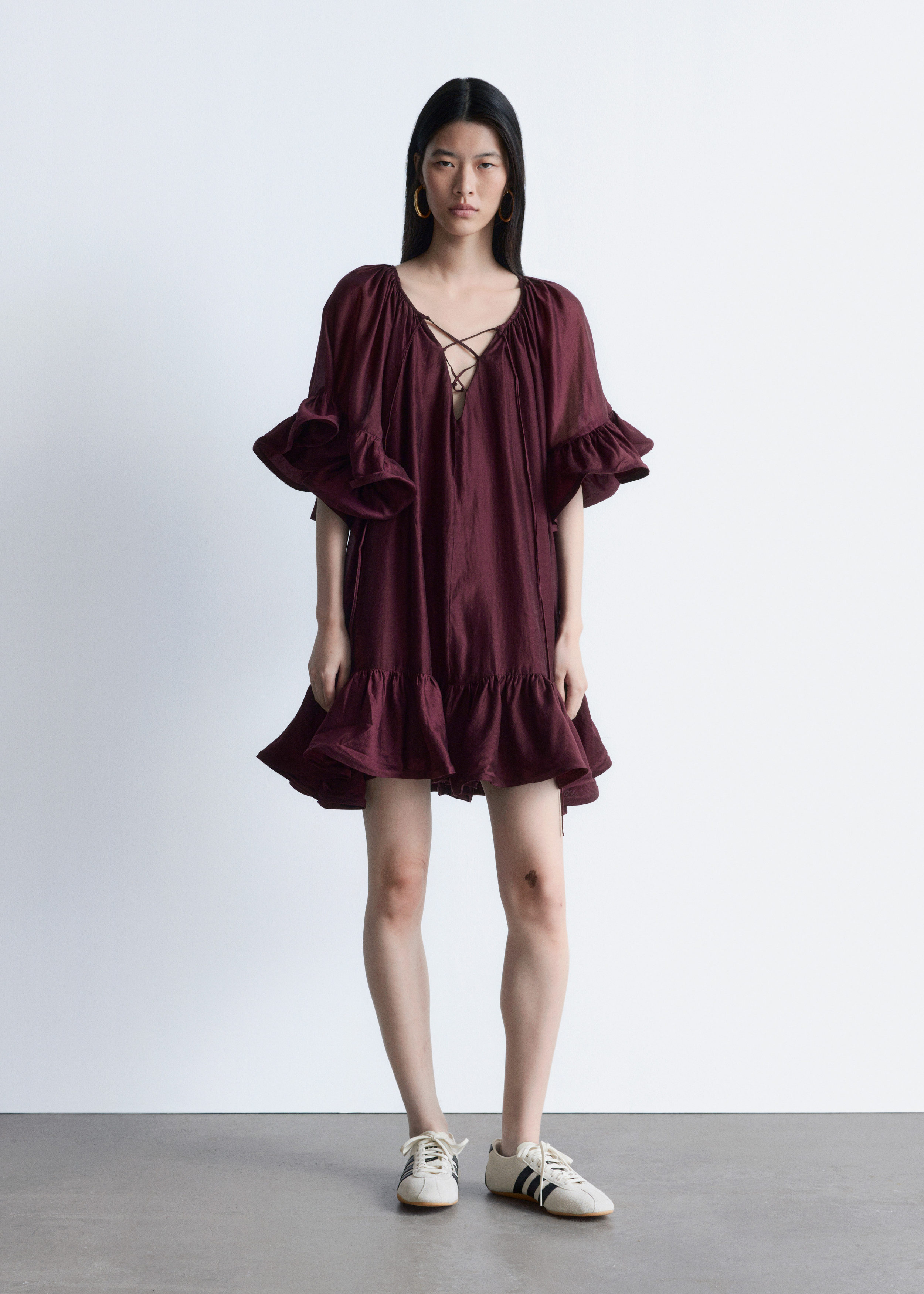 & Other Stories RUFFLE MINI DRESS