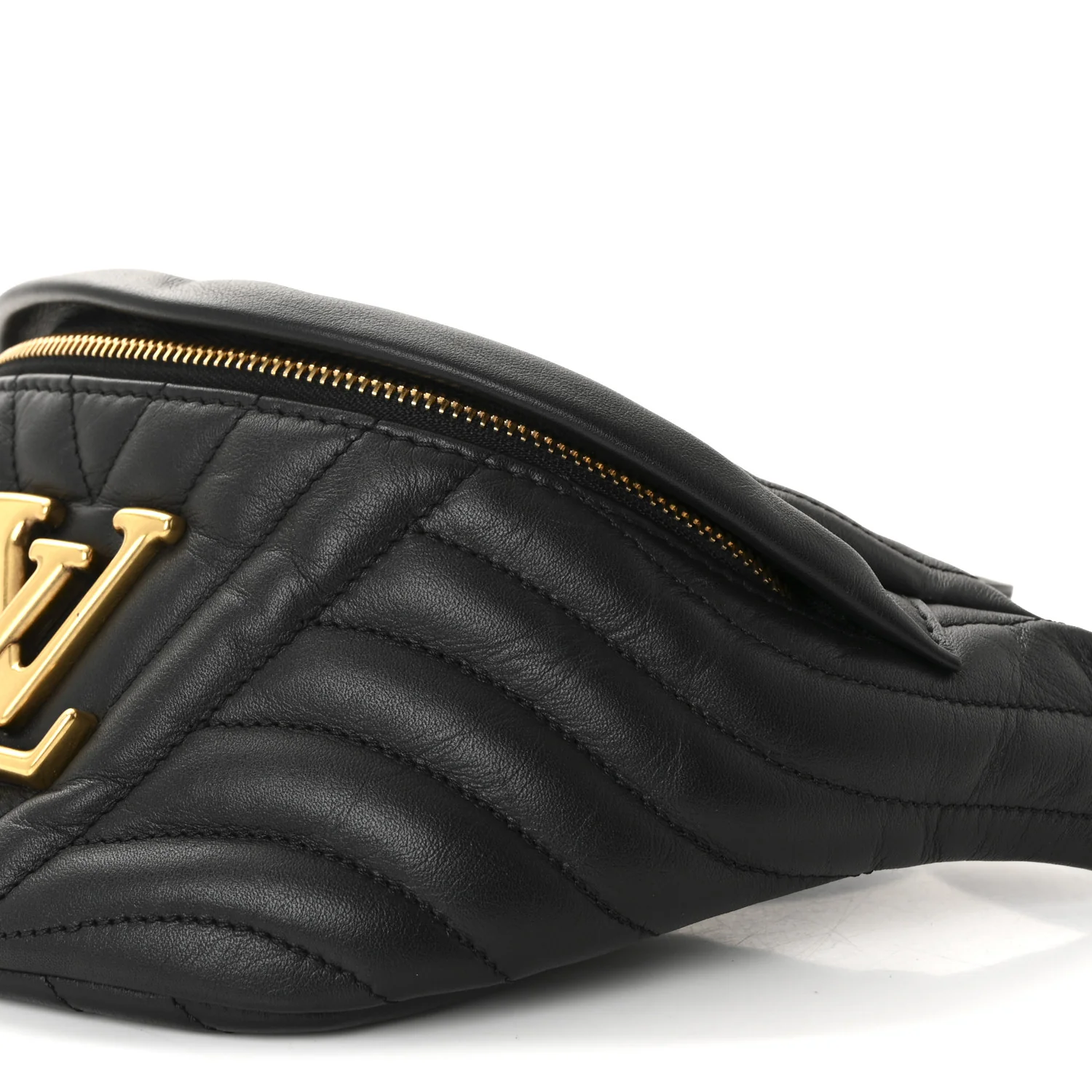 Calfskin Quilted New Wave Bumbag Black - Top Club