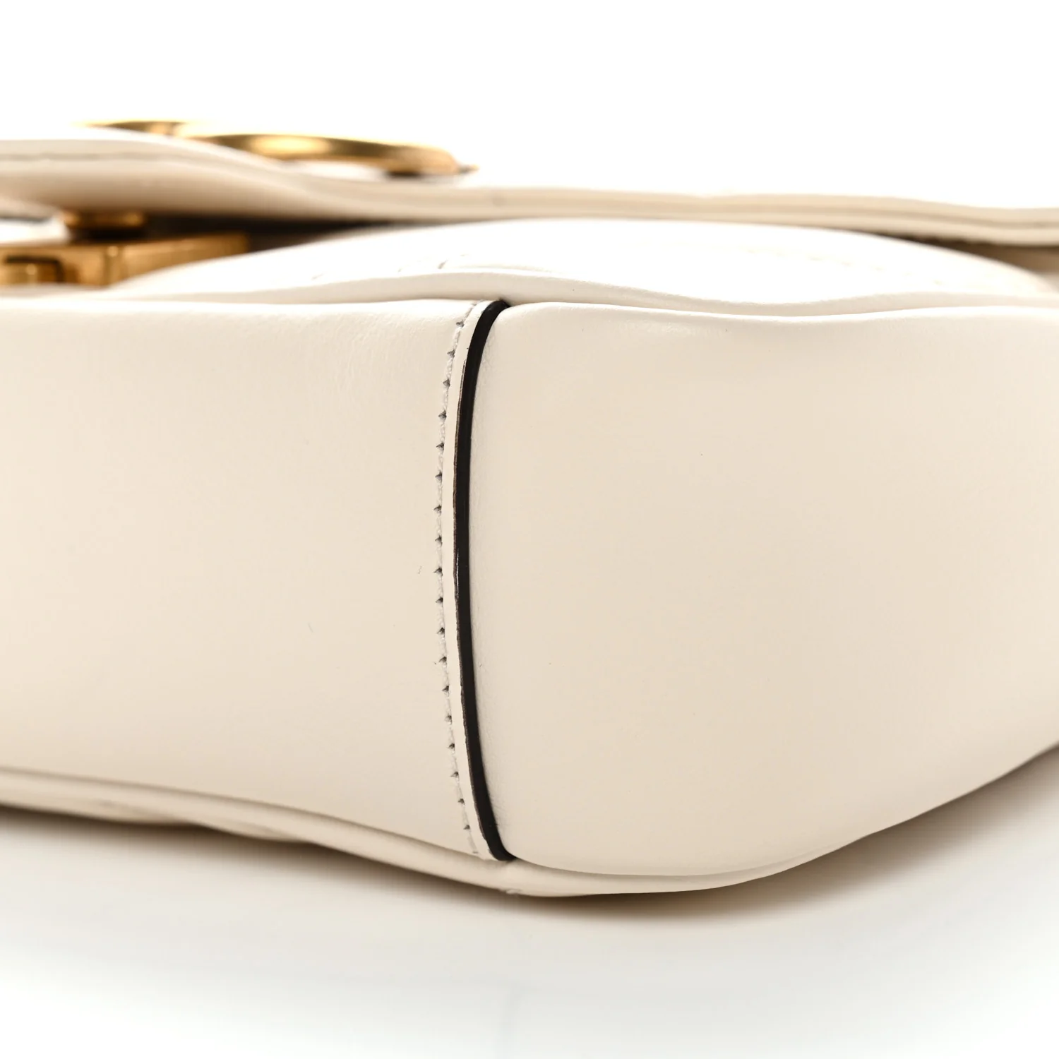 Calfskin Matelasse Mini GG Marmont Shoulder Bag White - Top Club