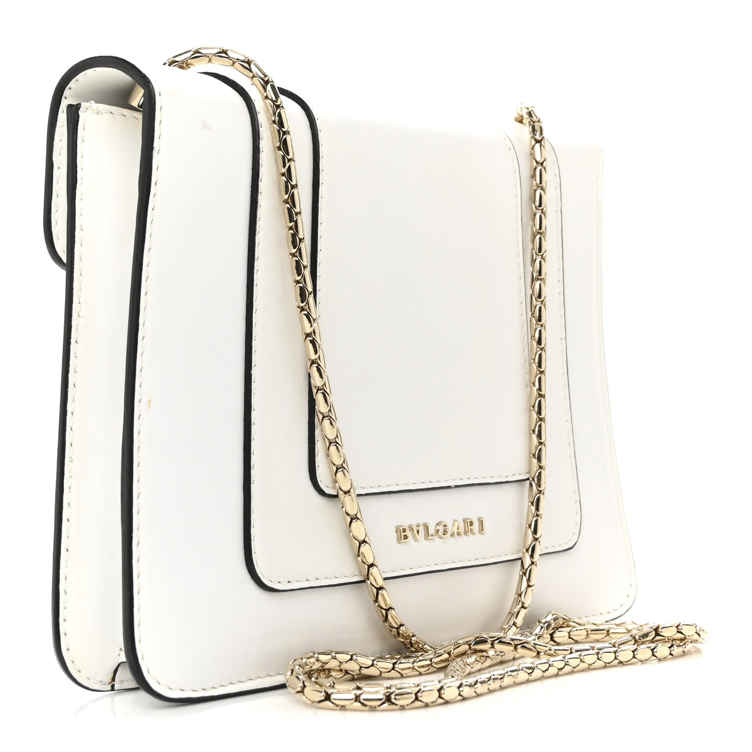 Calfskin Small Serpenti Forever Crossbody Bag White Agate - Top Club