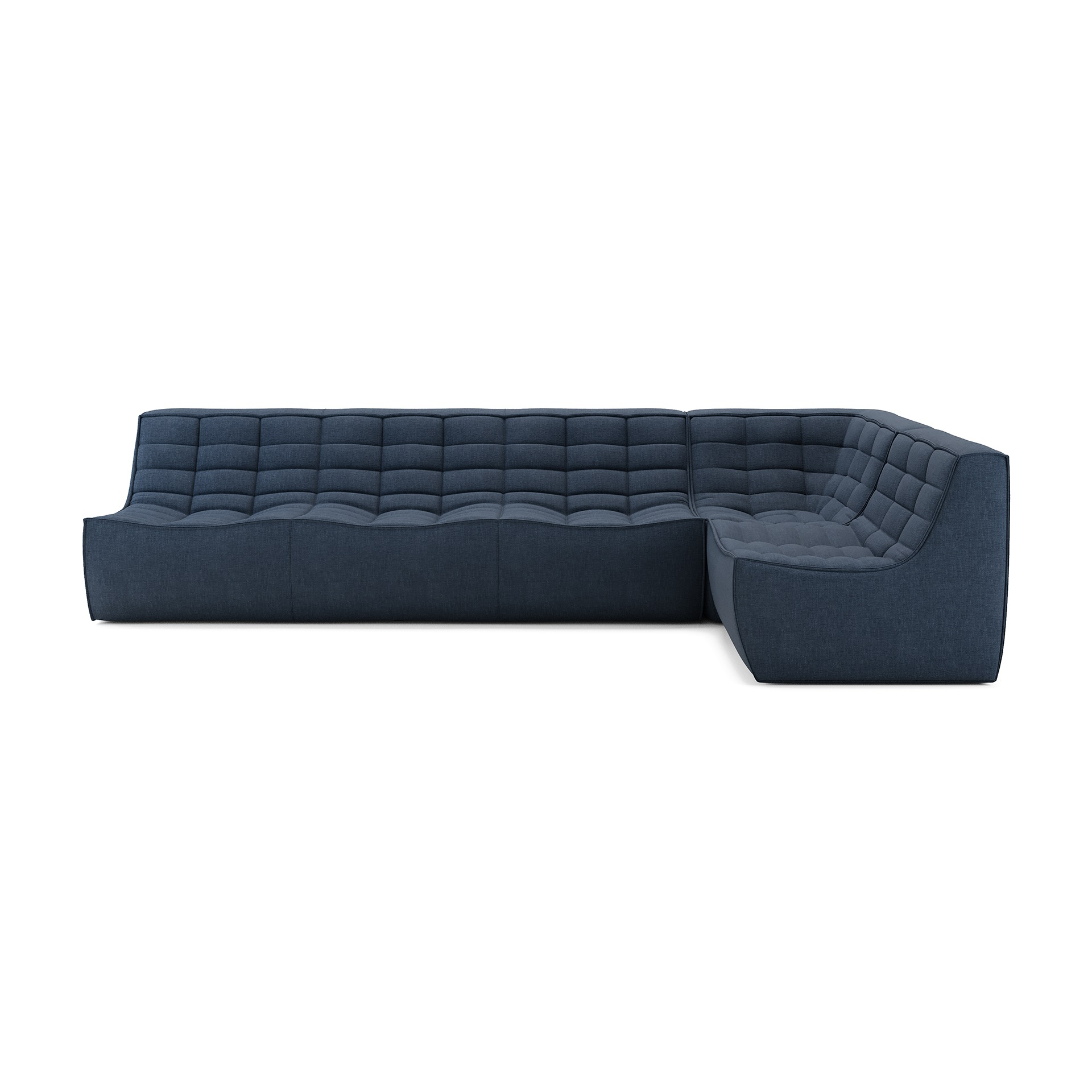 Modulaire bank N701 graphite set 1+3 seat, 90° recht hoek