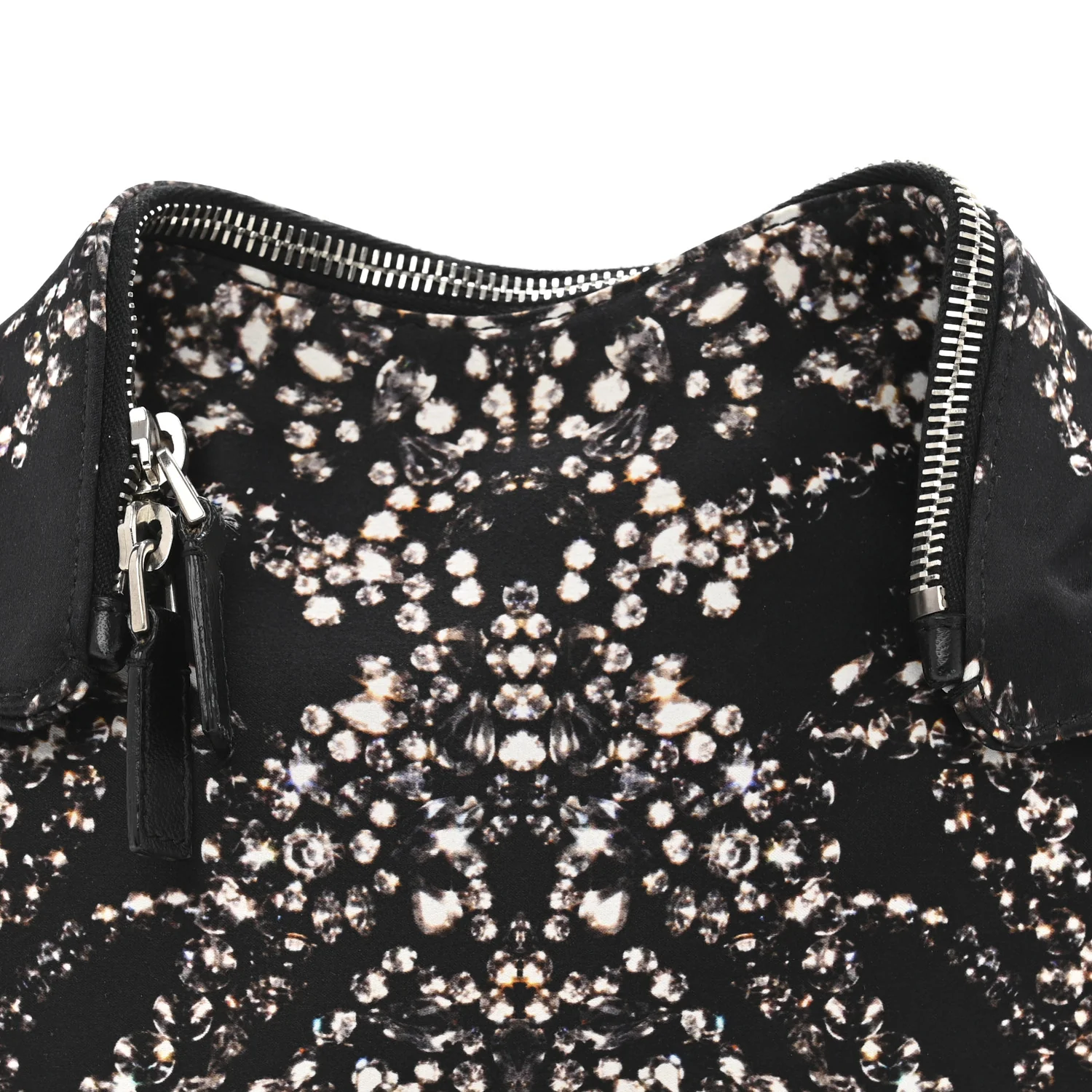 Silk Dandelion Print De Manta Clutch Black - Top Club